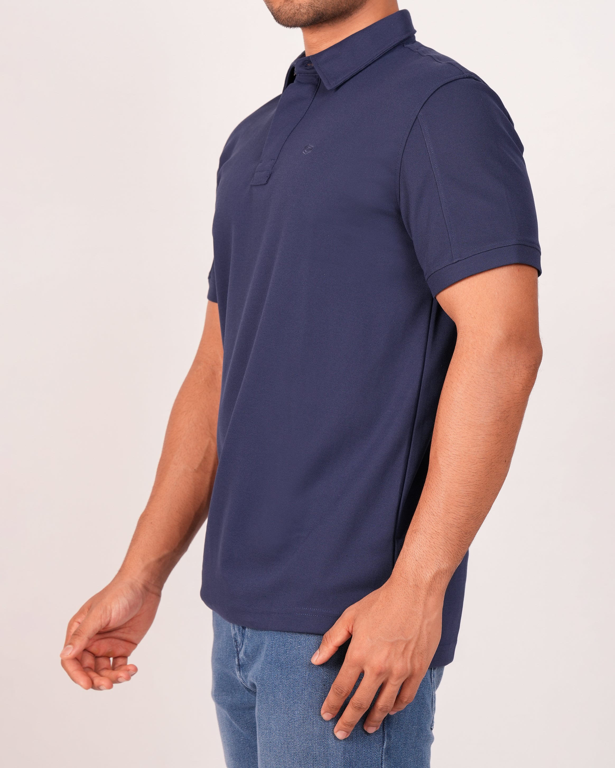 Emerald  Polo Shirt Collar -DARK DENIM