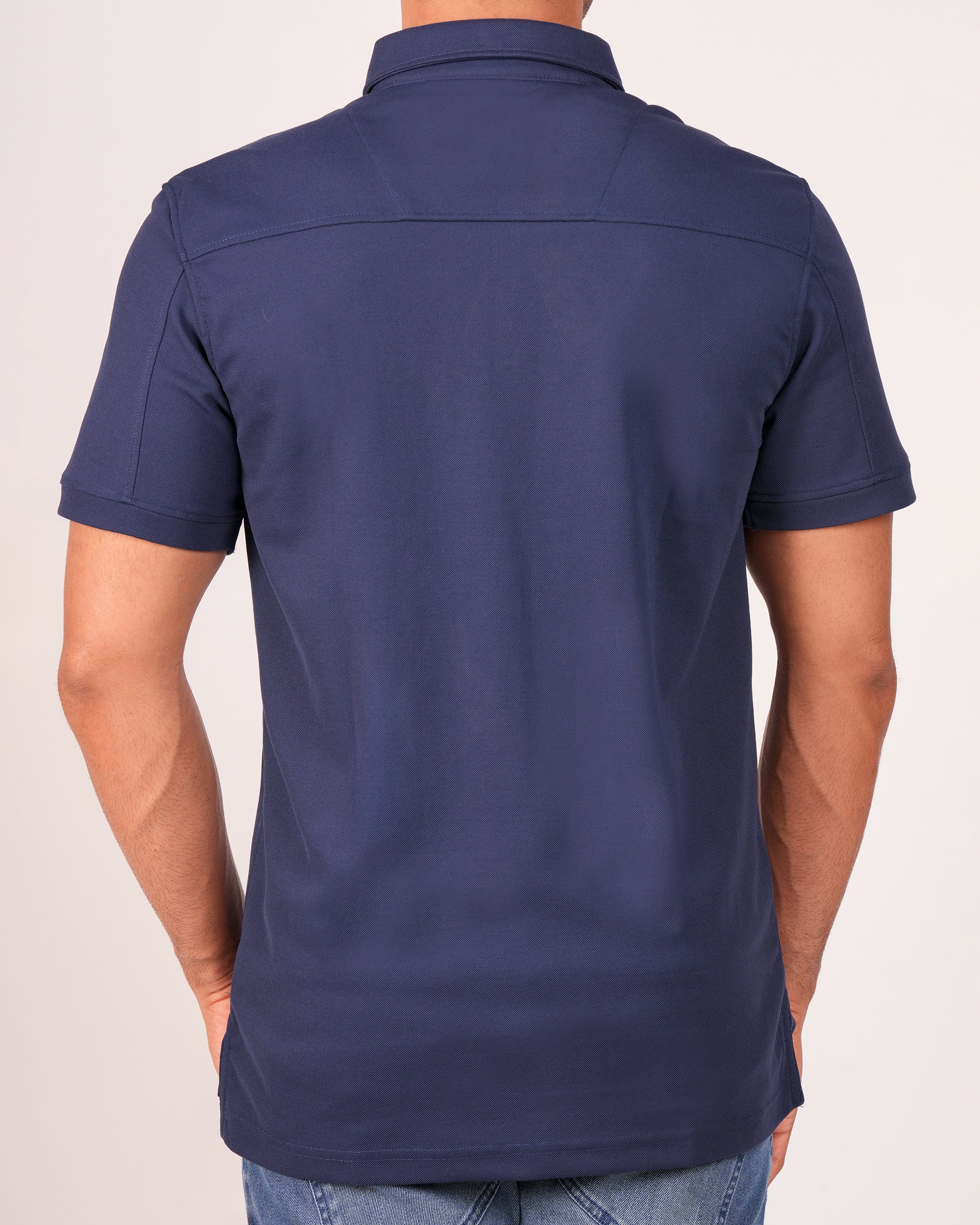 Emerald  Polo Shirt Collar -DARK DENIM