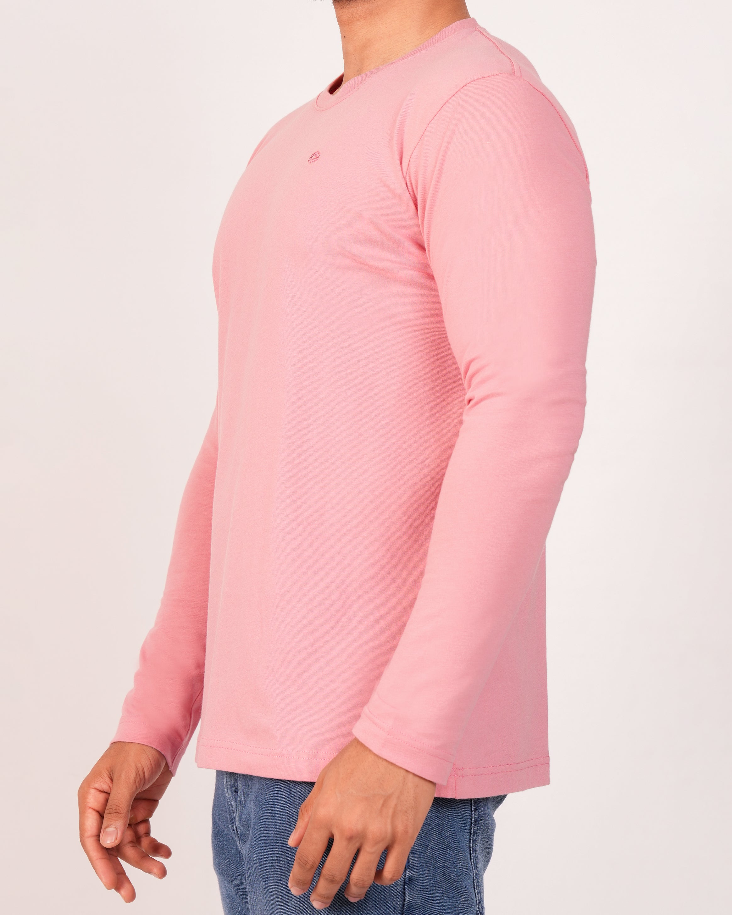 Emerald  Crew Neck Slim Fs-DESERT ROSE