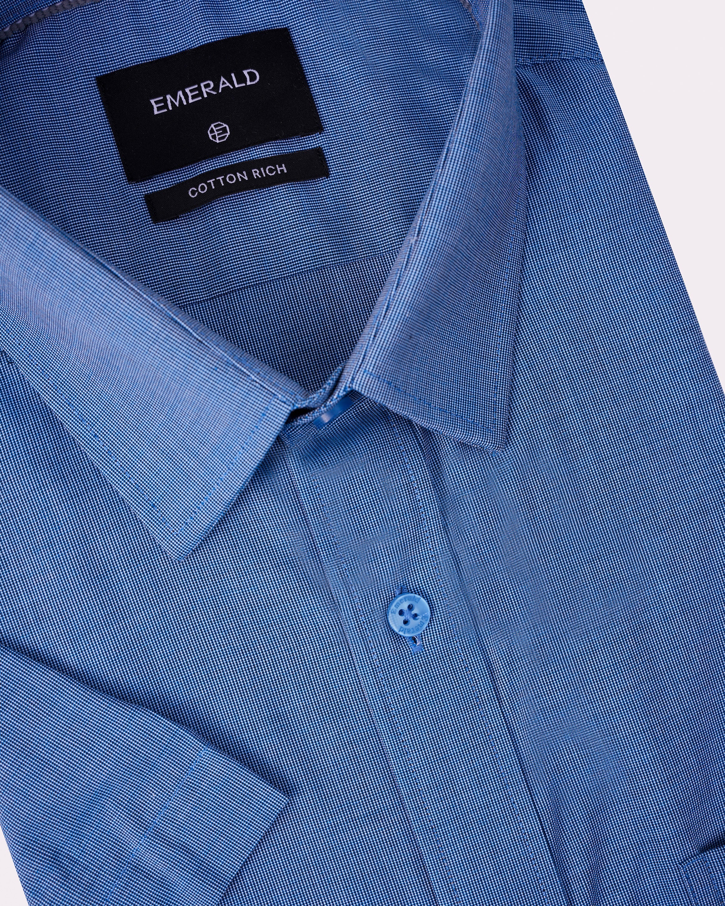 Emerald Corporate Tril A Fil Regular Fit-Cashmere Blue
