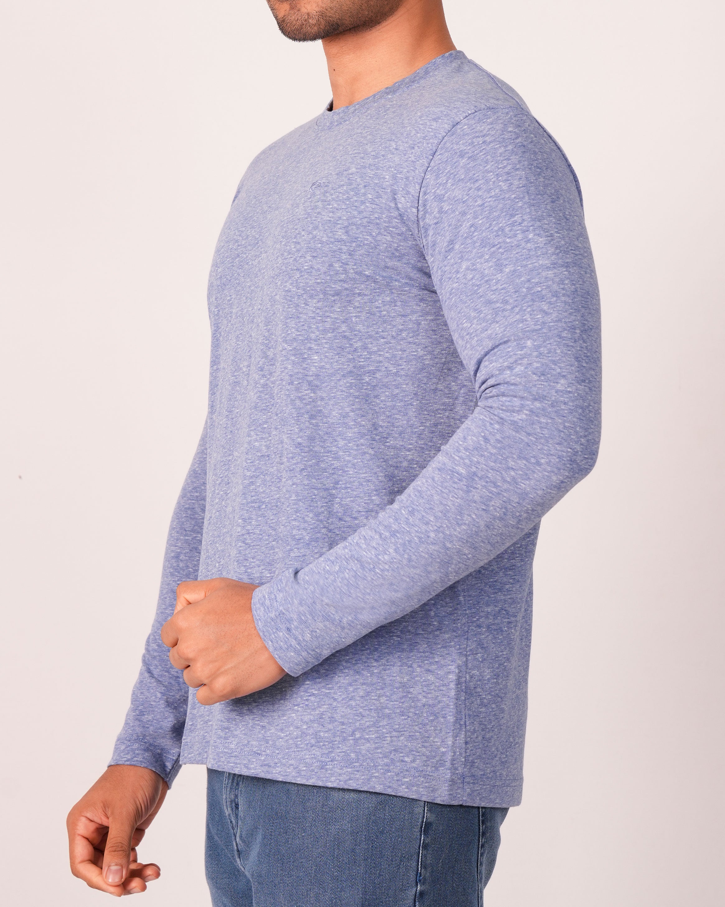 Emerald  Crew Neck Slim Fs-ULTRAMARINE