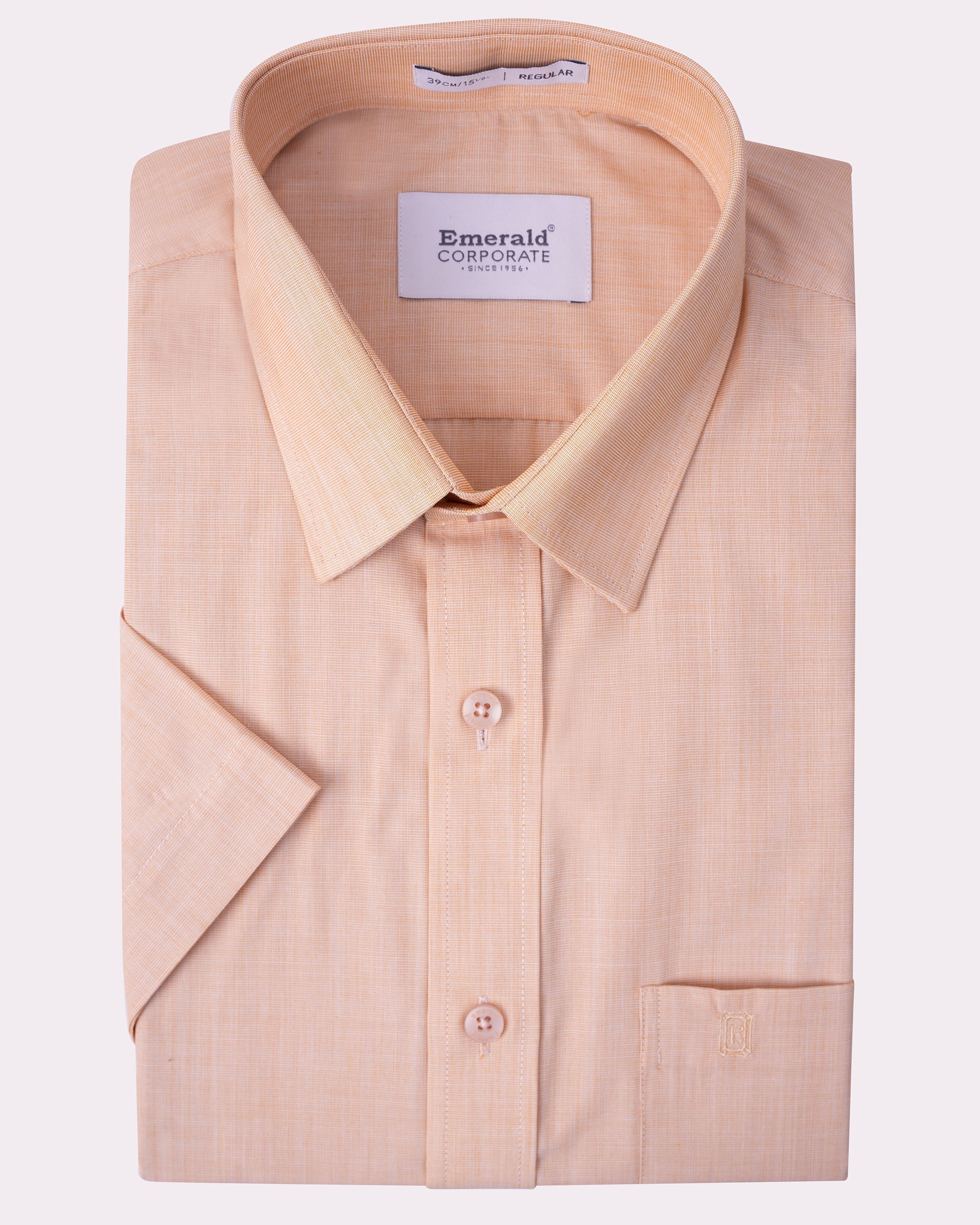 Emerald Corporate Fil A Fil Regular Fit-Honey