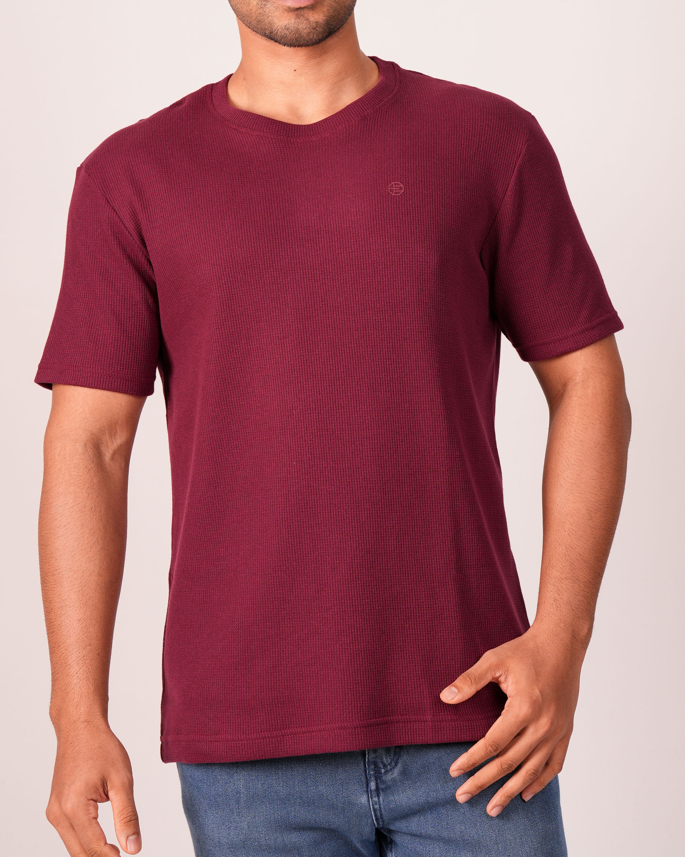 Emerald  Crew Neck Slim -PERSIAN RED