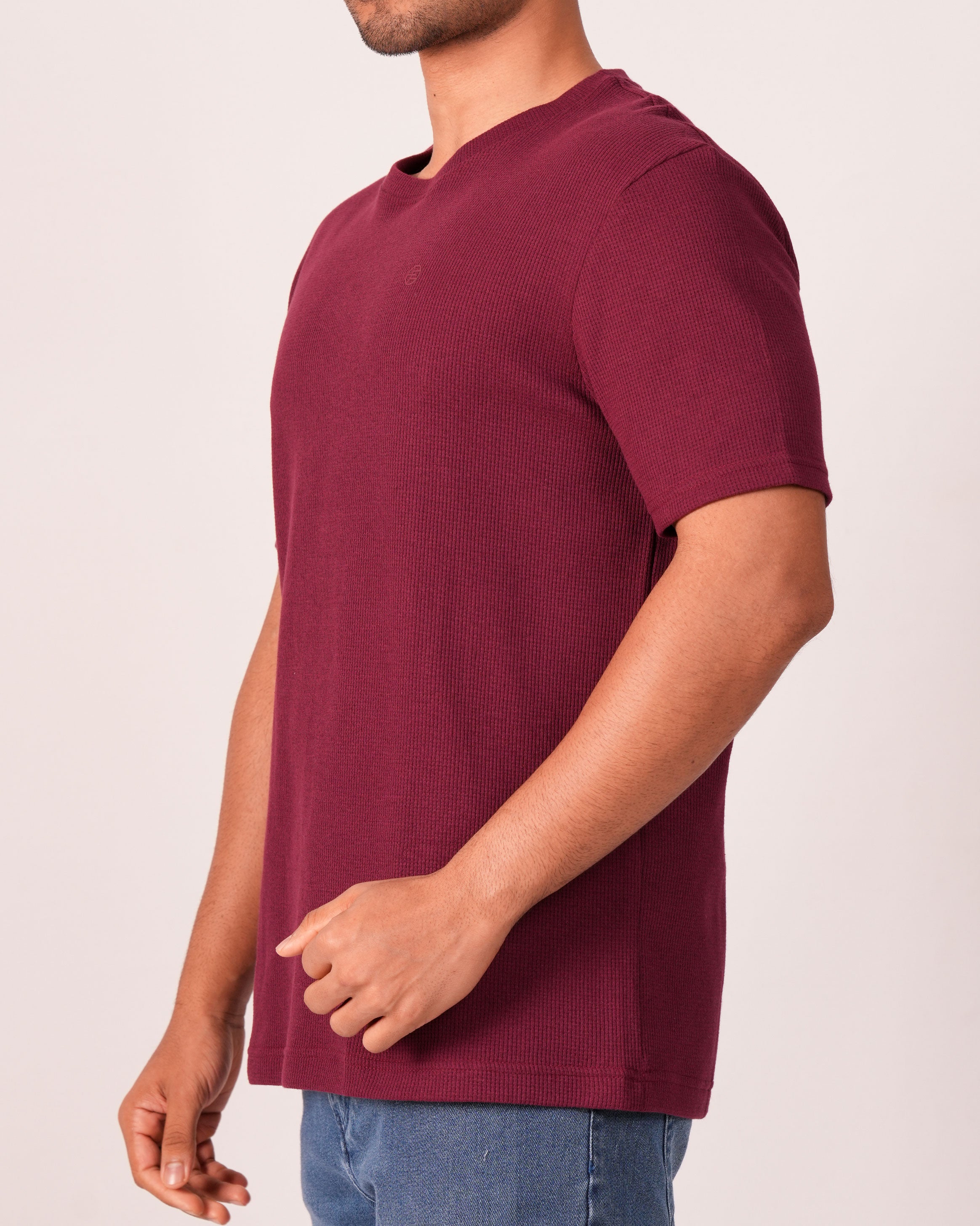 Emerald  Crew Neck Slim -PERSIAN RED