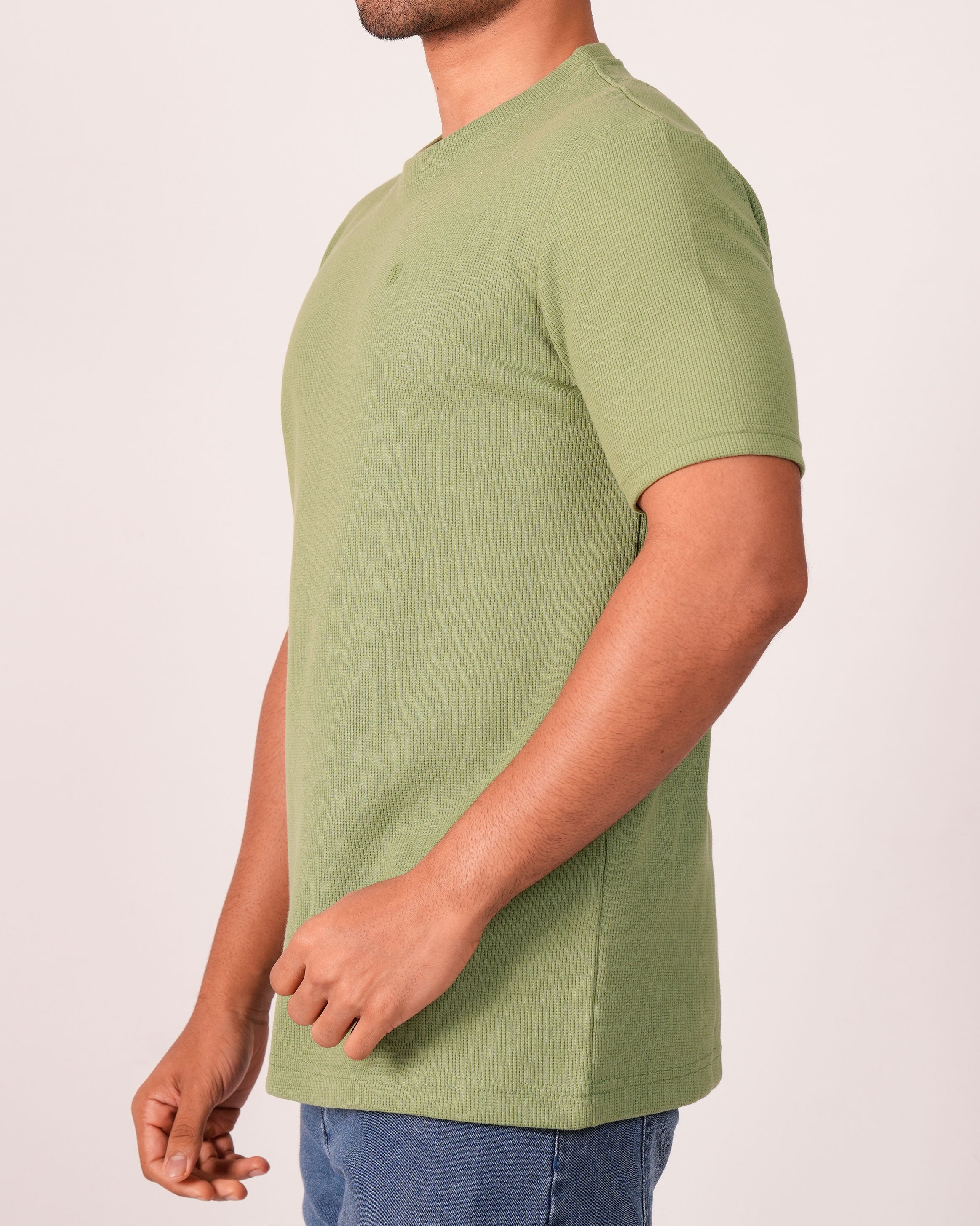 Emerald  Crew Neck Slim -MING GREEN