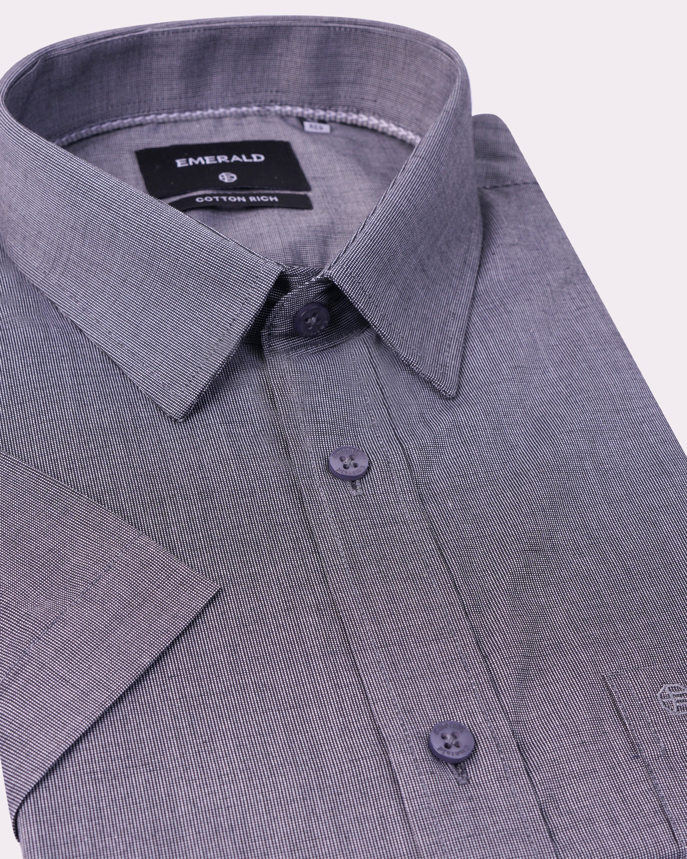 Emerald Corporate Tril A Fil Regular Fit-Black