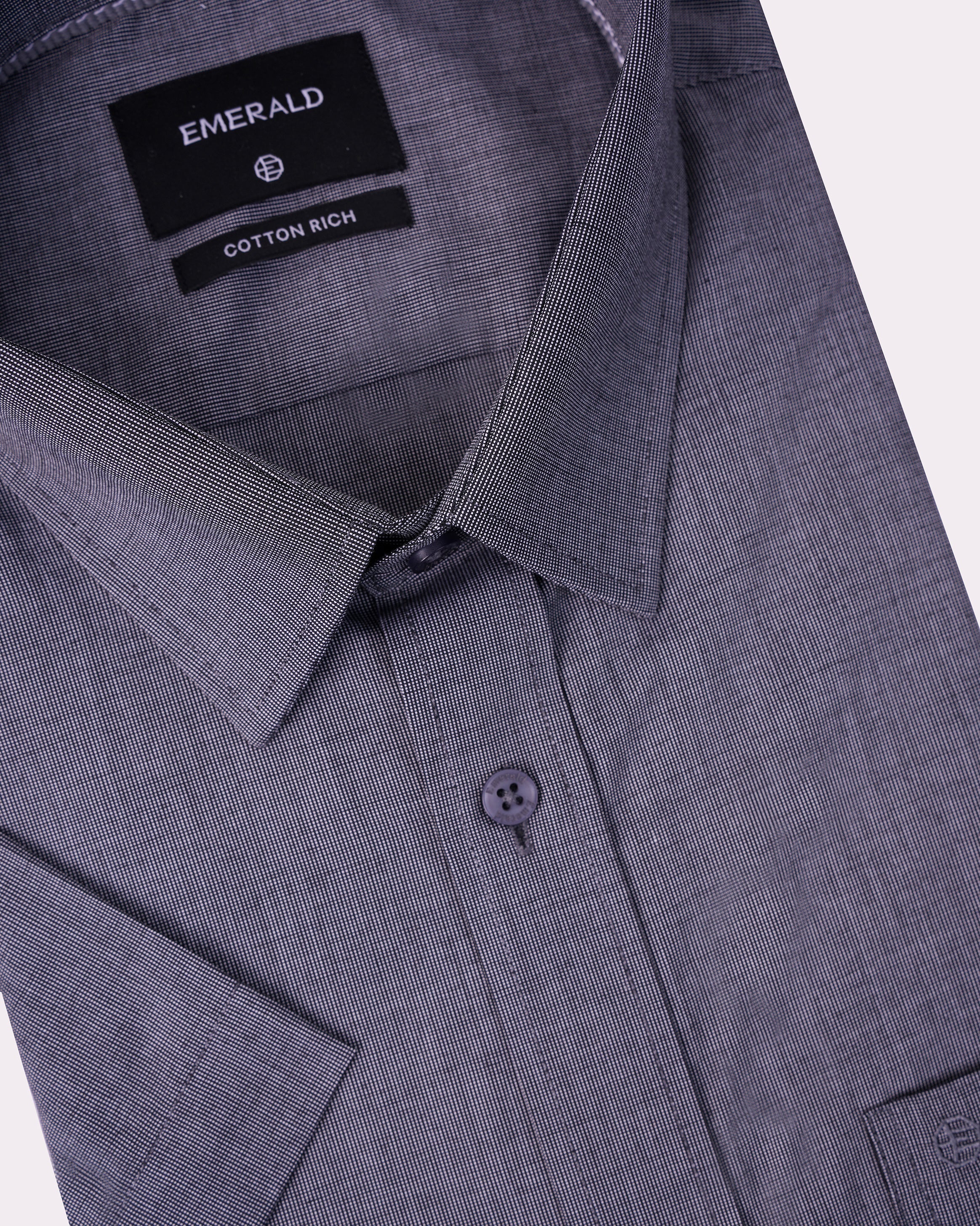 Emerald Corporate Tril A Fil Regular Fit-Black