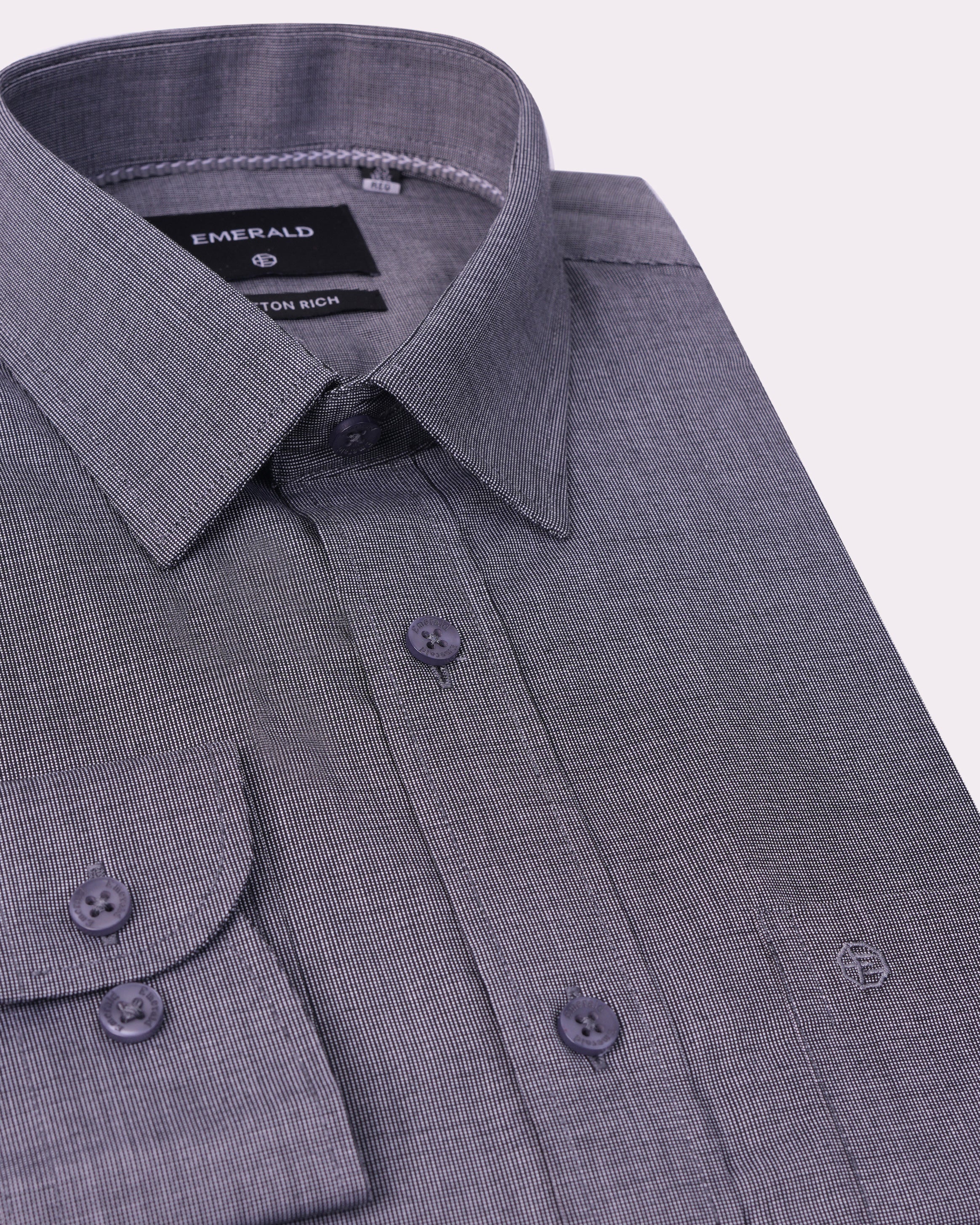 Emerald Corporate Tril A Fil Regular Fit-Black