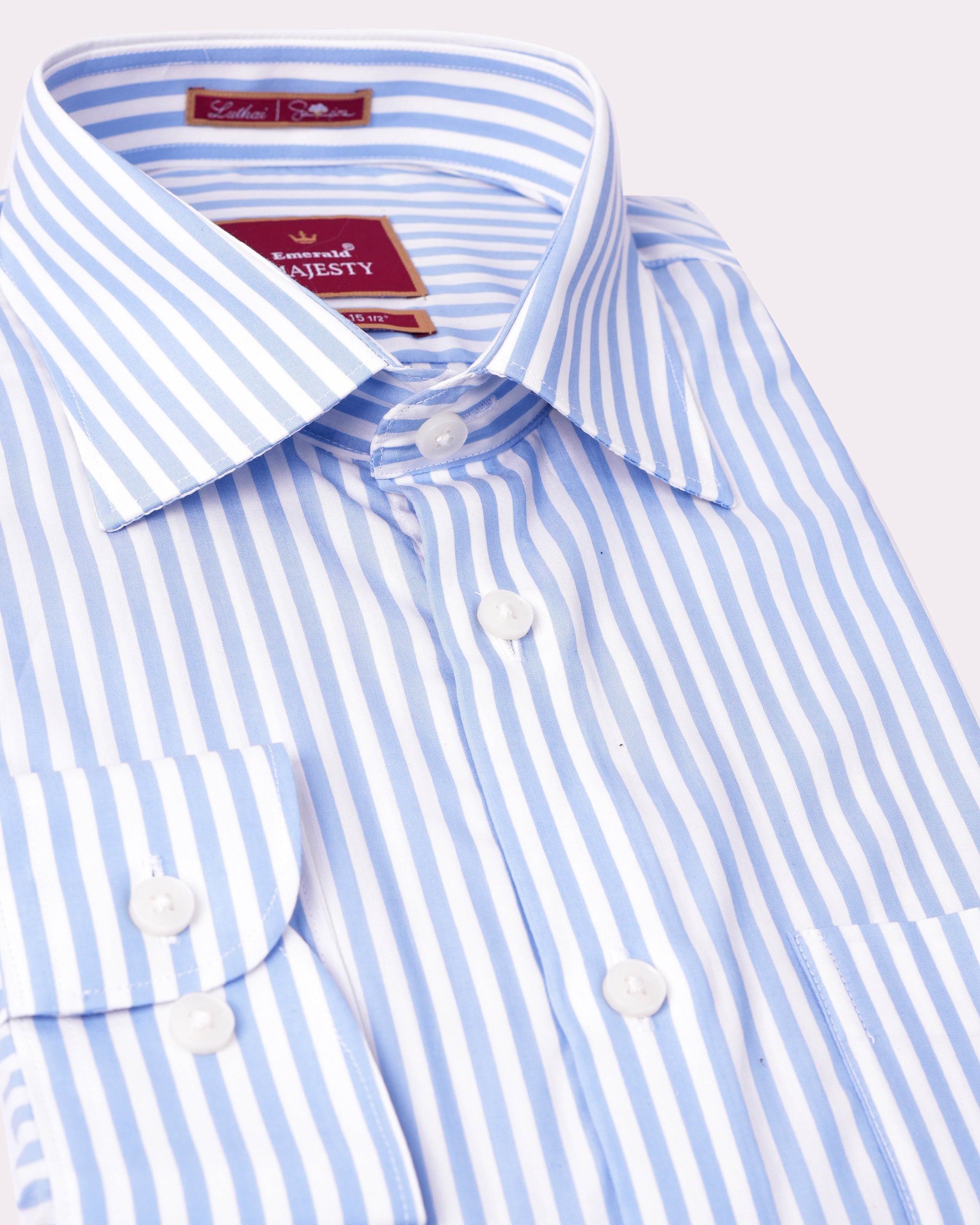 Emerald Majesty Stripe Slim Fit-Blue Ultramarine