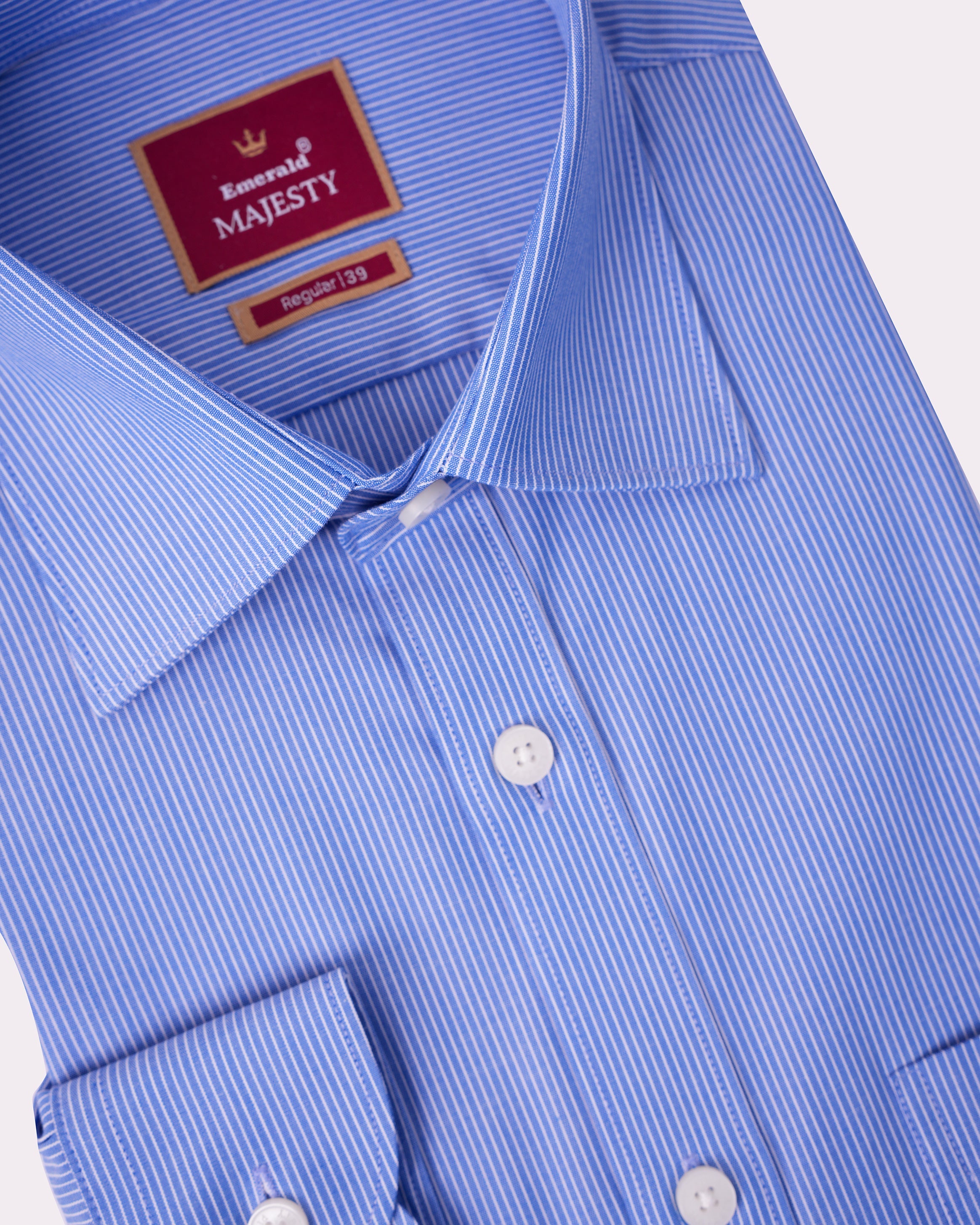Emerald Majesty Stripe Regular Fit-Blue Ultramarine