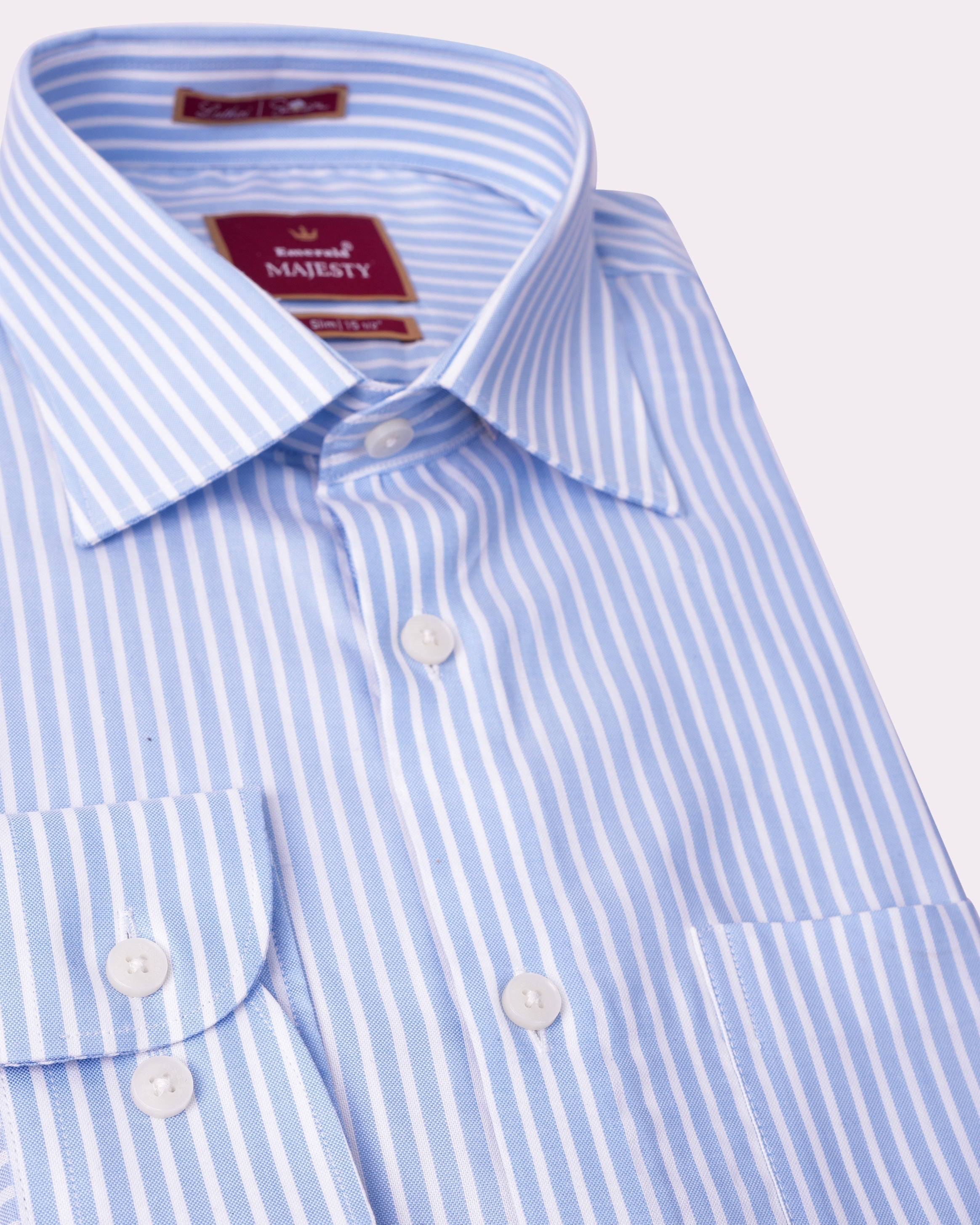 Emerald Majesty Stripe Slim Fit-Little Boy Blue