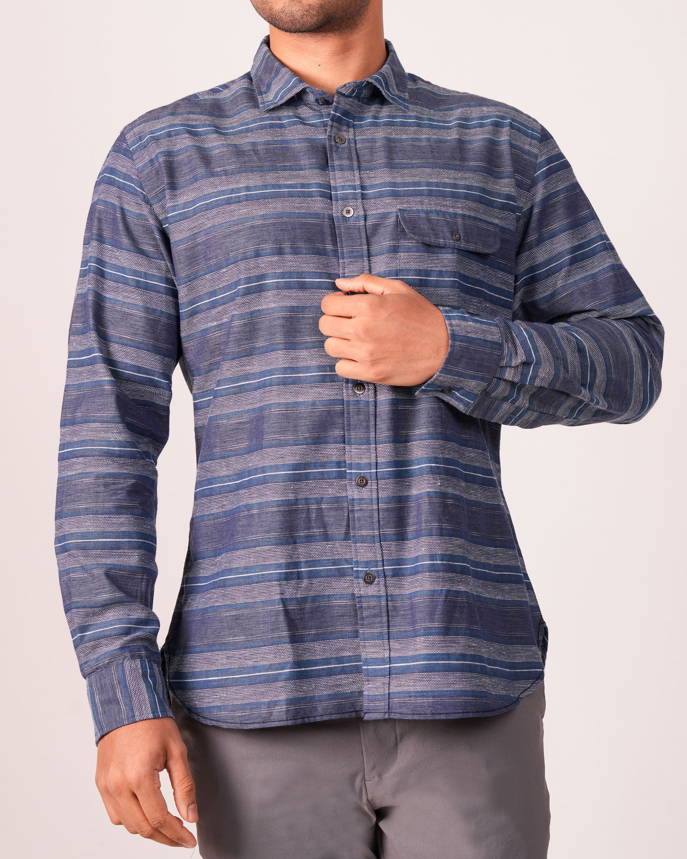 Emerald Casual Slim Fs- NAVY