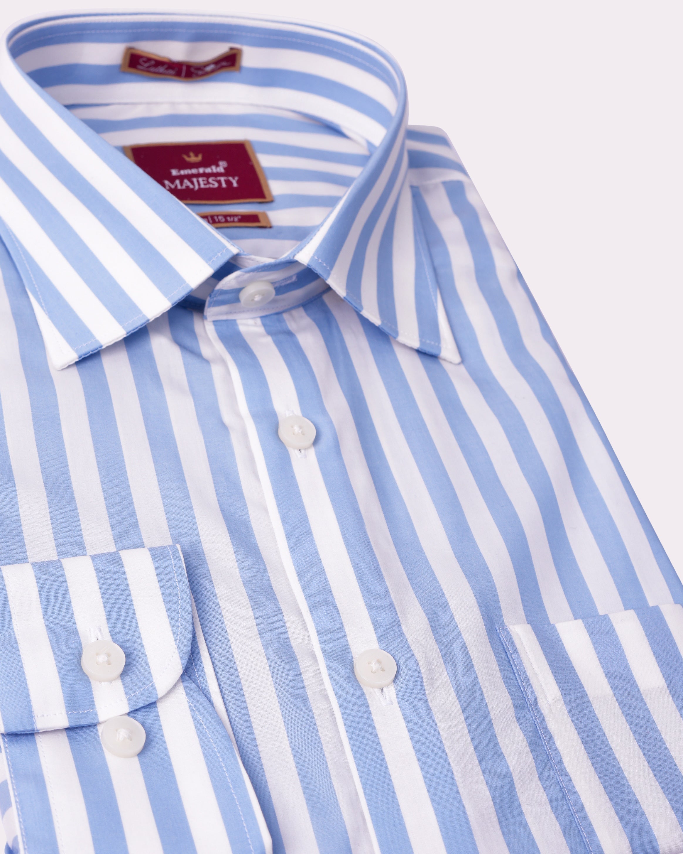 Emerald Majesty Stripe Slim Fit-Vista Blue