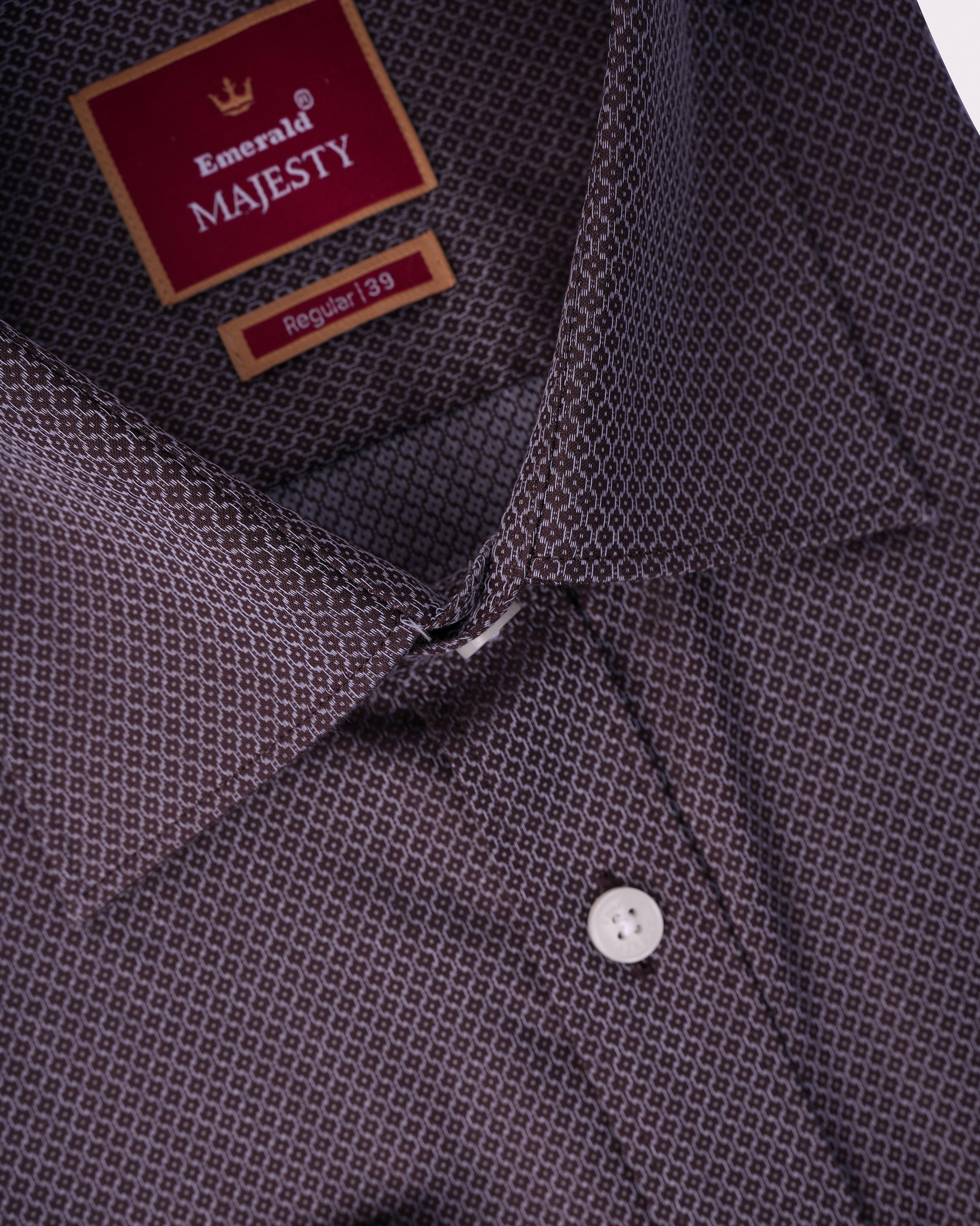Emerald Majesty Dobby Regular Fit-Purple Nightshade