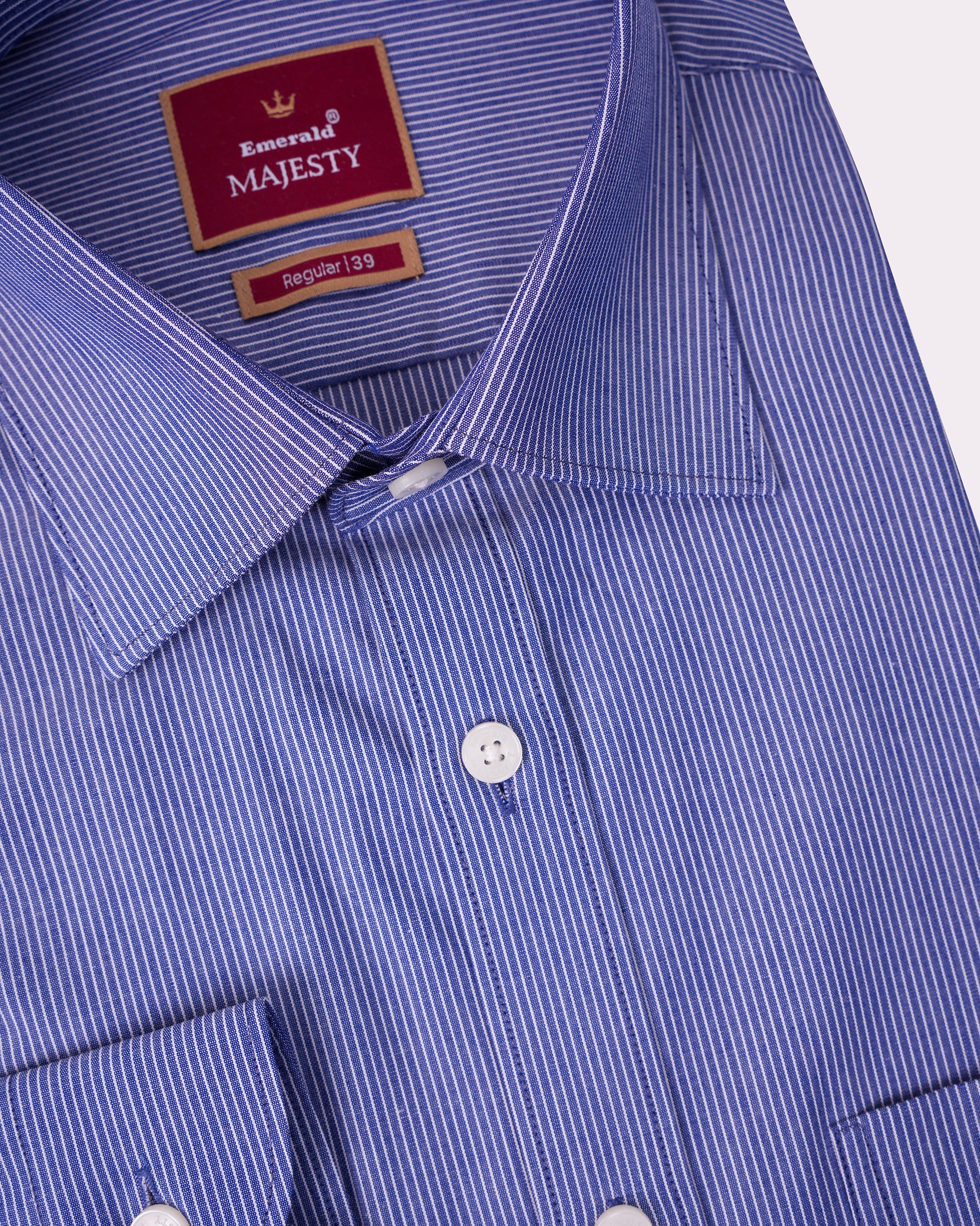 Emerald Majesty Stripe Regular Fit-Royal