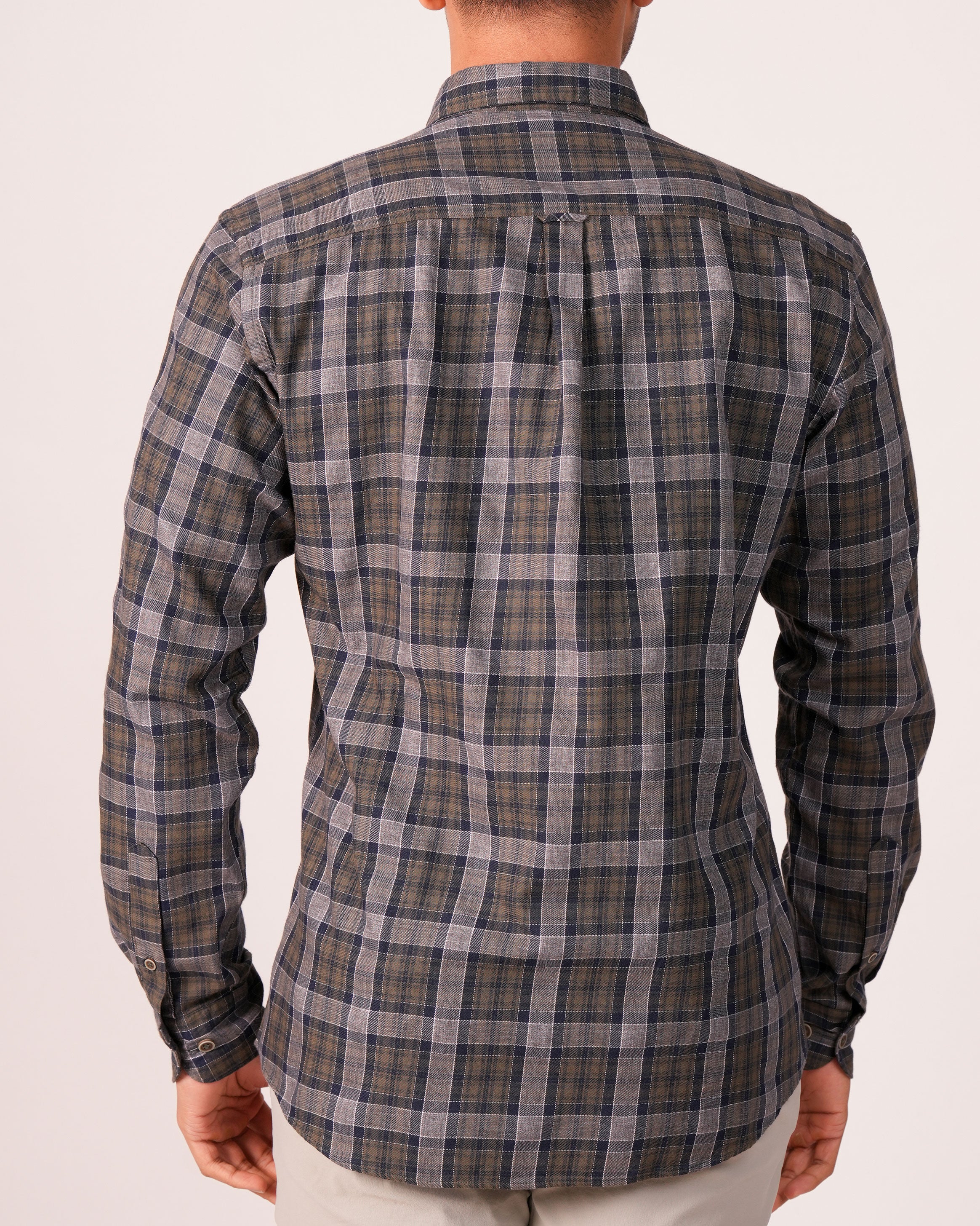 Emerald Casual Check Slim Fs - RIFLE GREEN