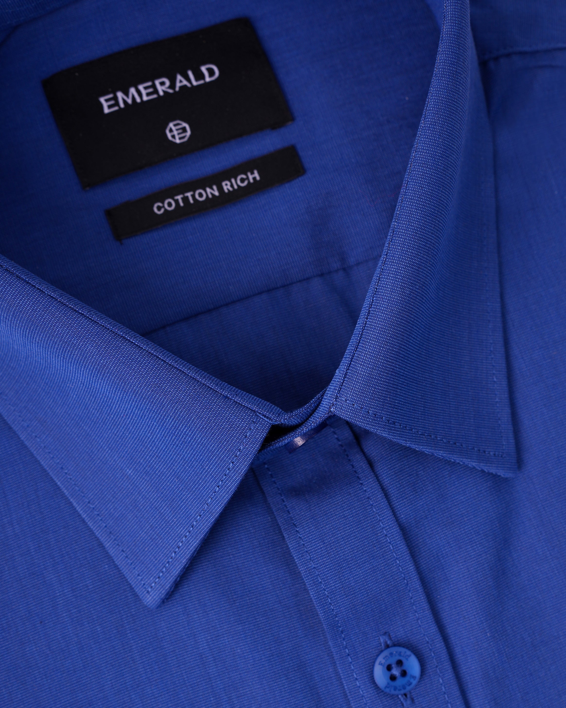 Emerald Formal Fil A Fil Slim Fit-Dazzling Blue