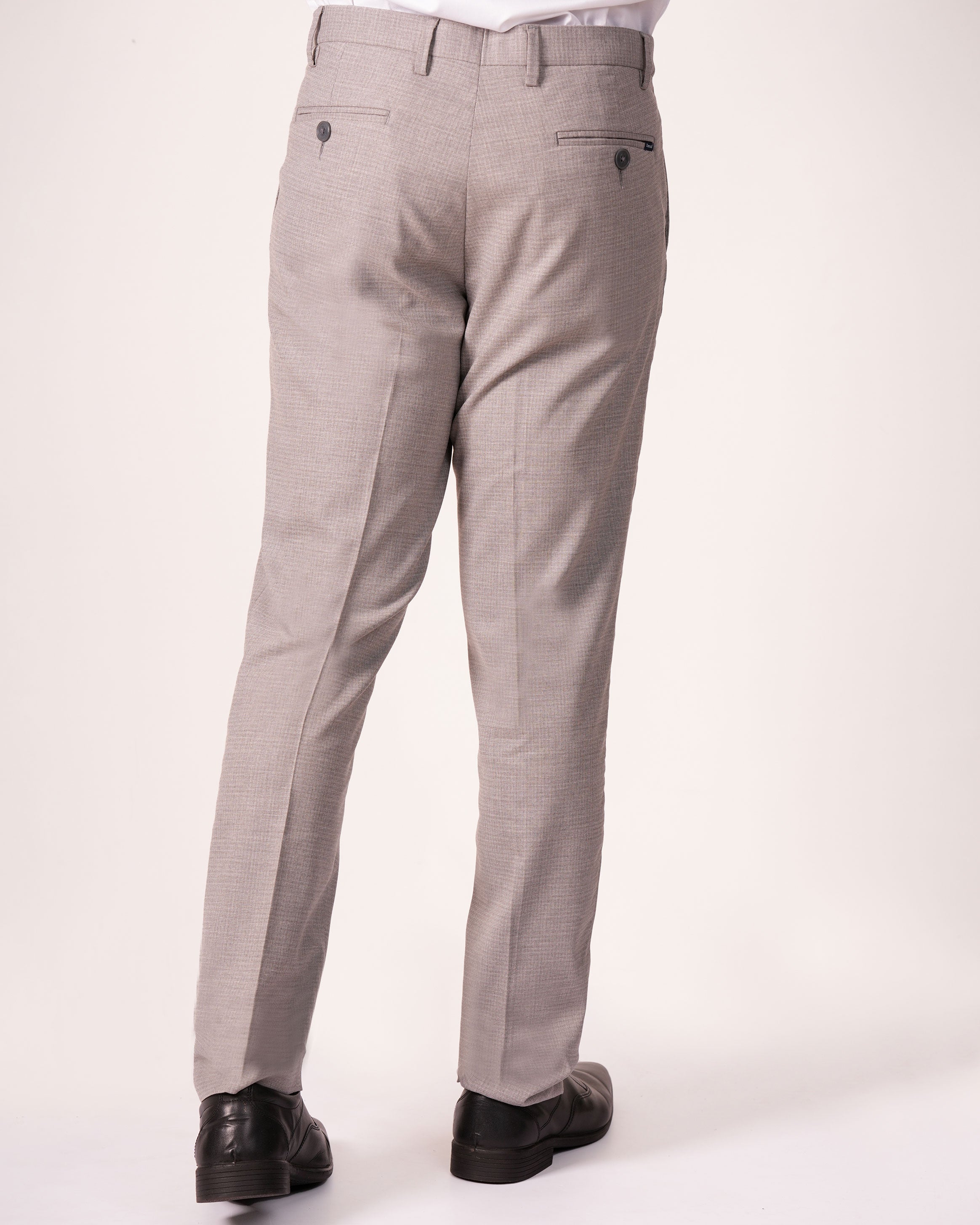 Emerald Formal Trouser Checks Slim Fit-Drizzle