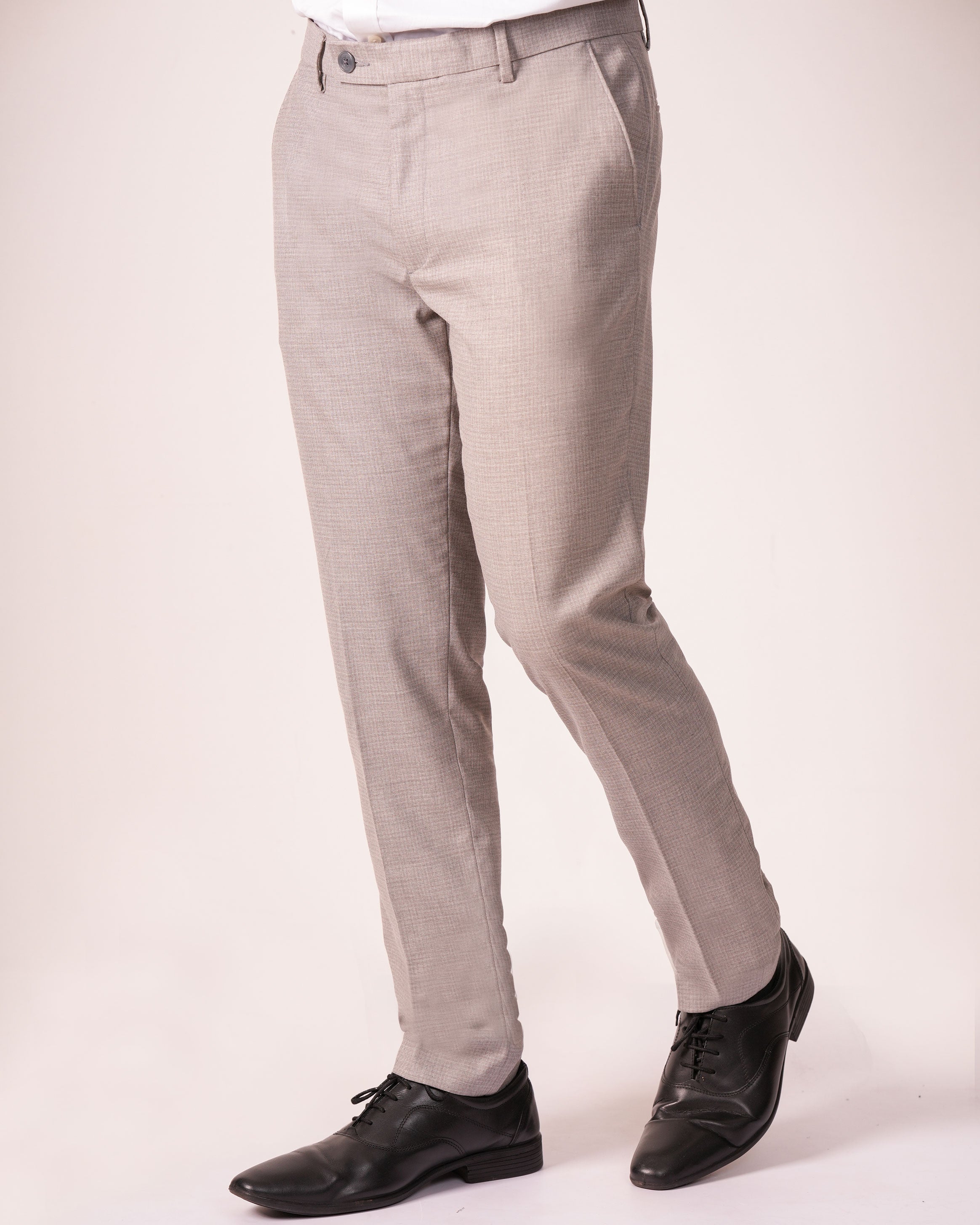 Emerald Formal Trouser Micro Checks Slim Fit-Drizzle