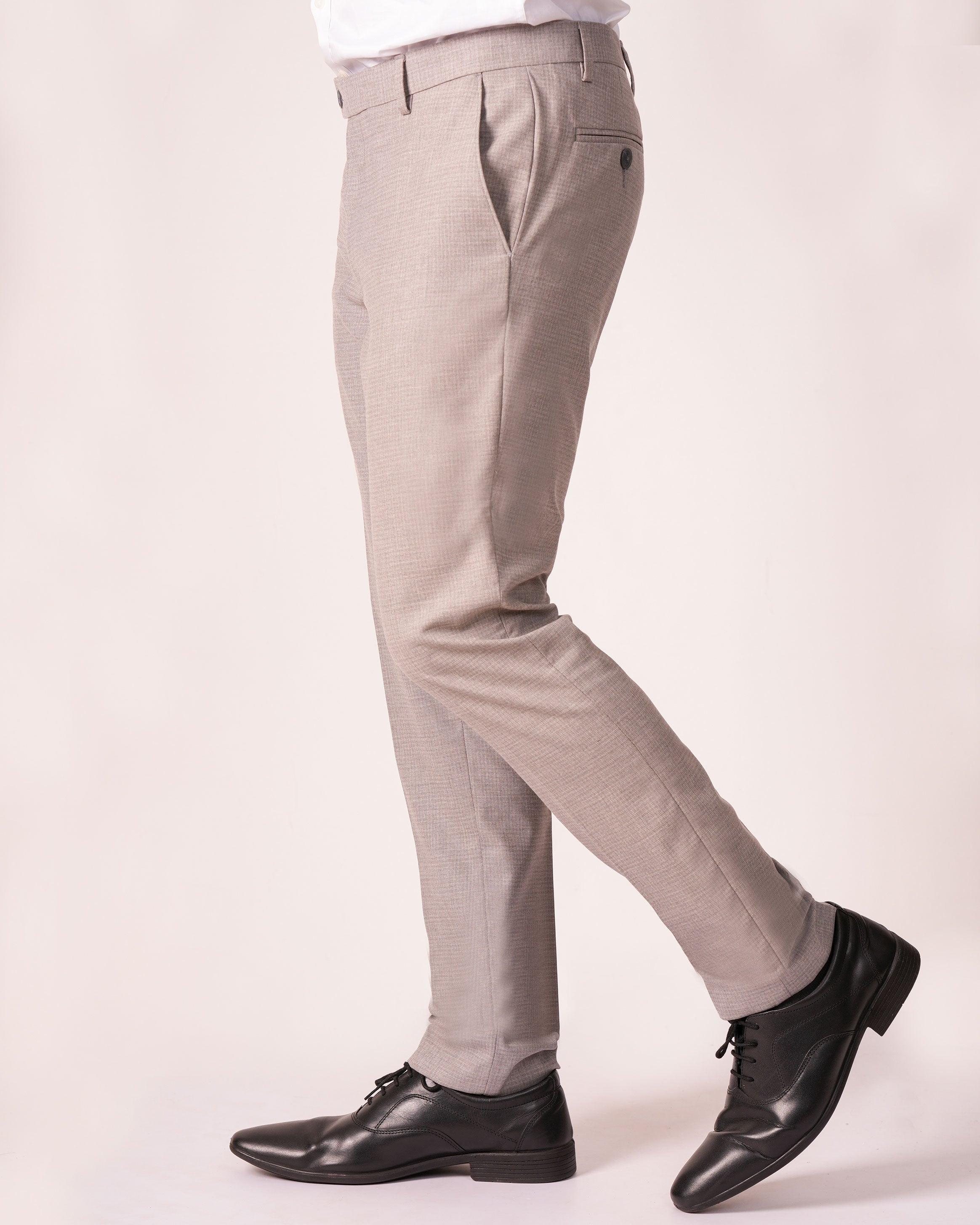 Emerald Formal Trouser Micro Checks Slim Fit-Drizzle