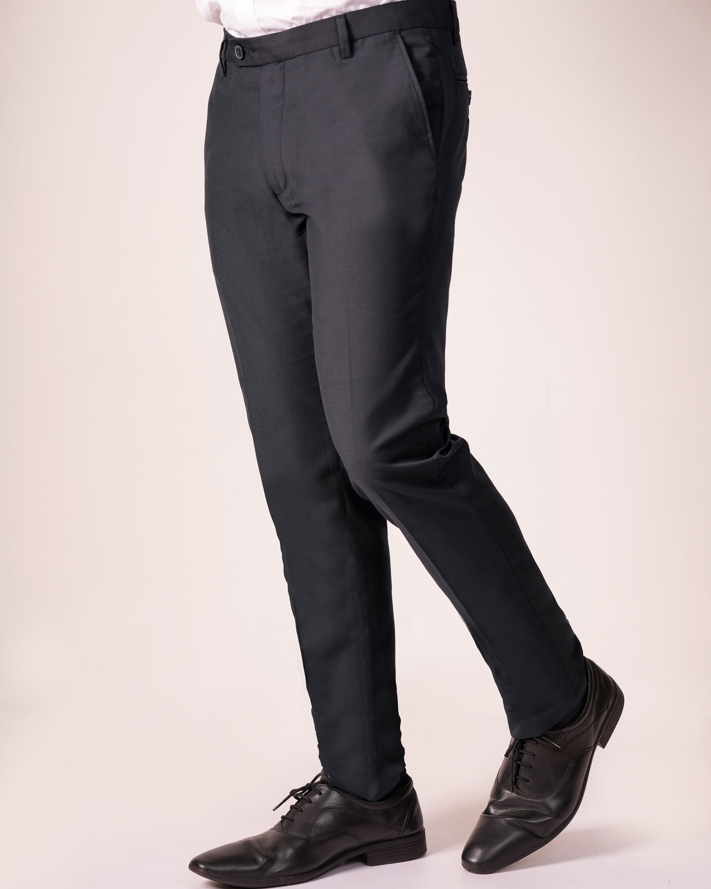 Emerald Formal Trouser Plain Ultra Slim Fit-Black Inck