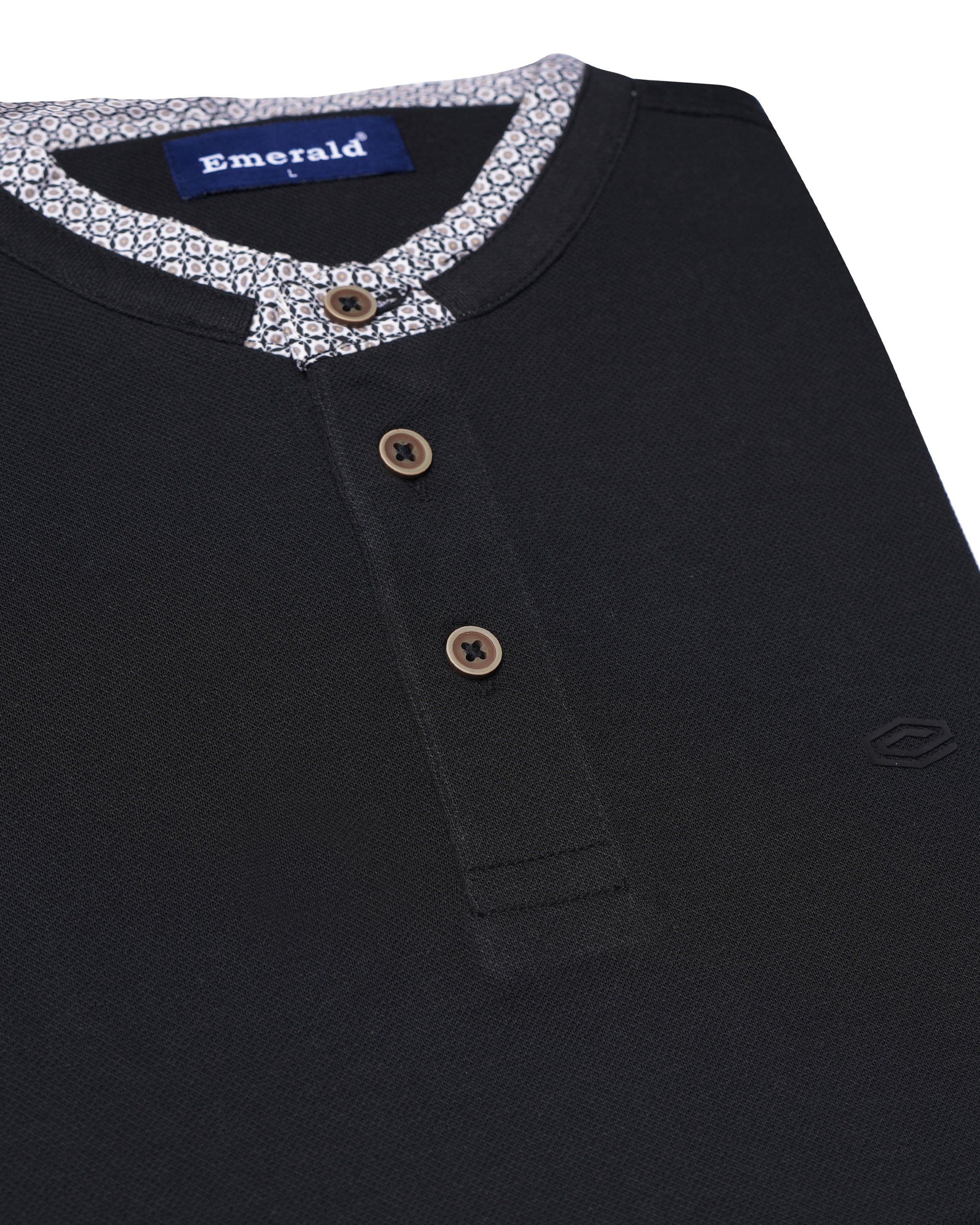 Polo Pique Solid Slim Fit-Black Inck