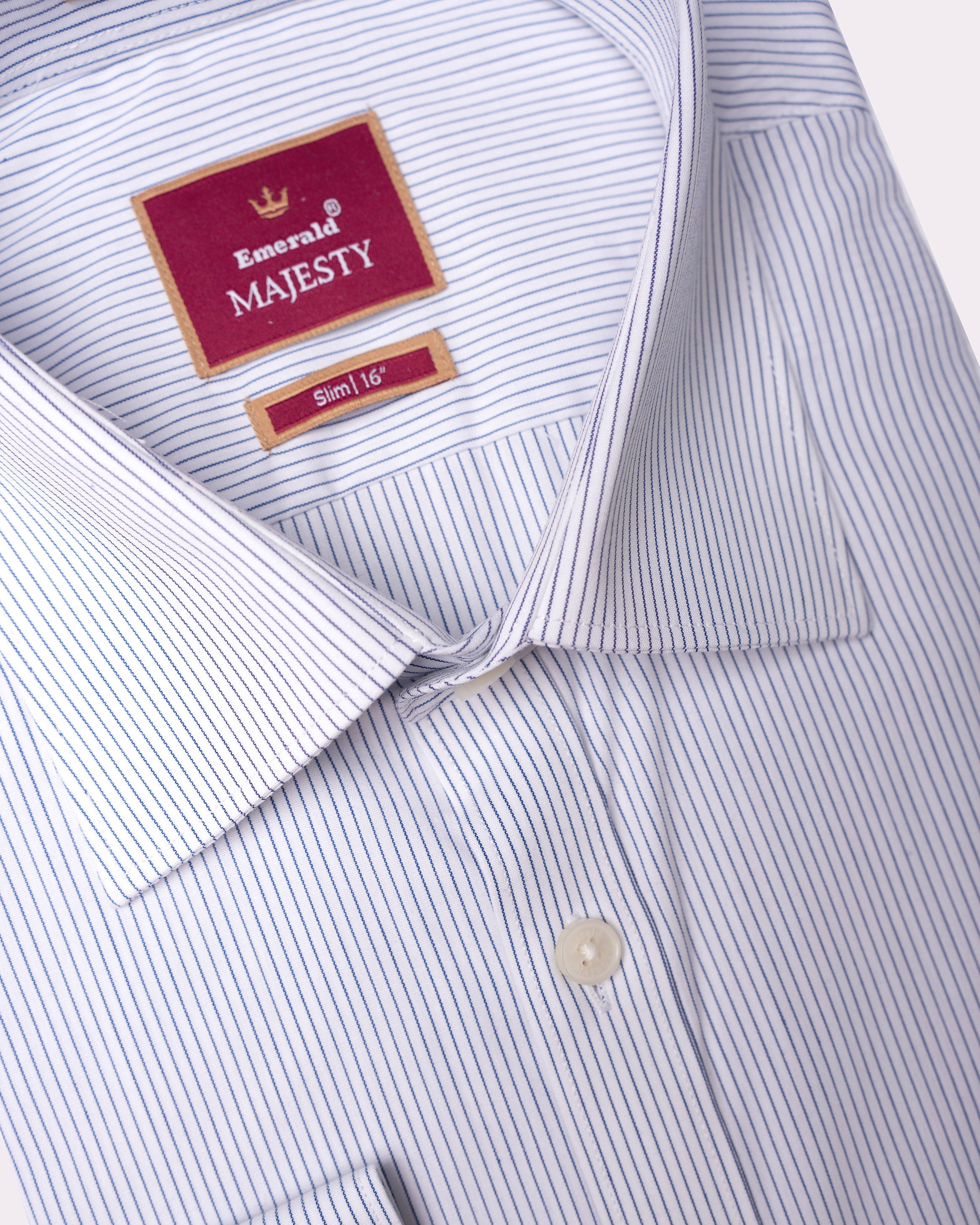 Emerald Majesty Stripe Slim Fit-Bright Cobalt