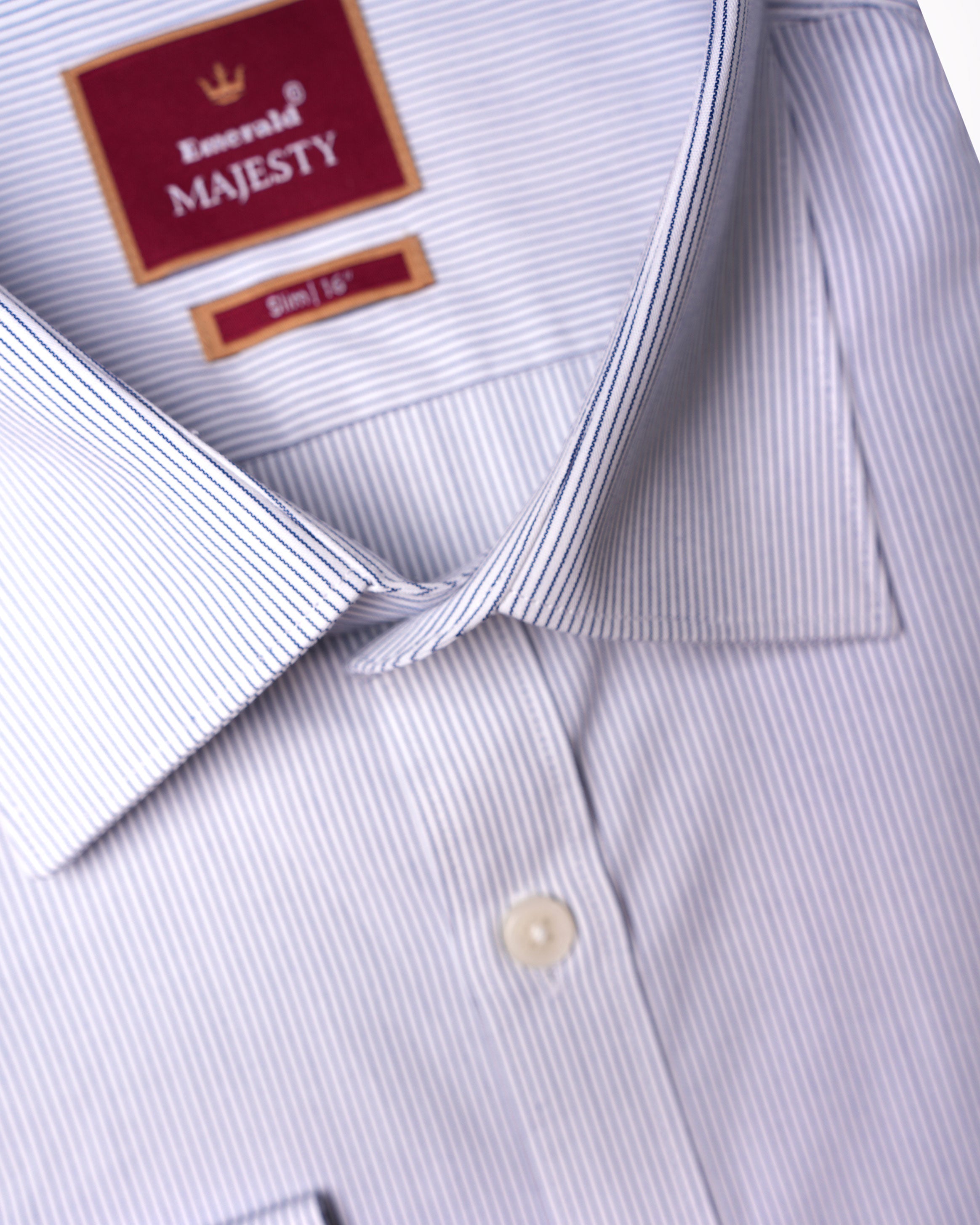 Emerald Majesty Stripe Slim Fit-Licorice