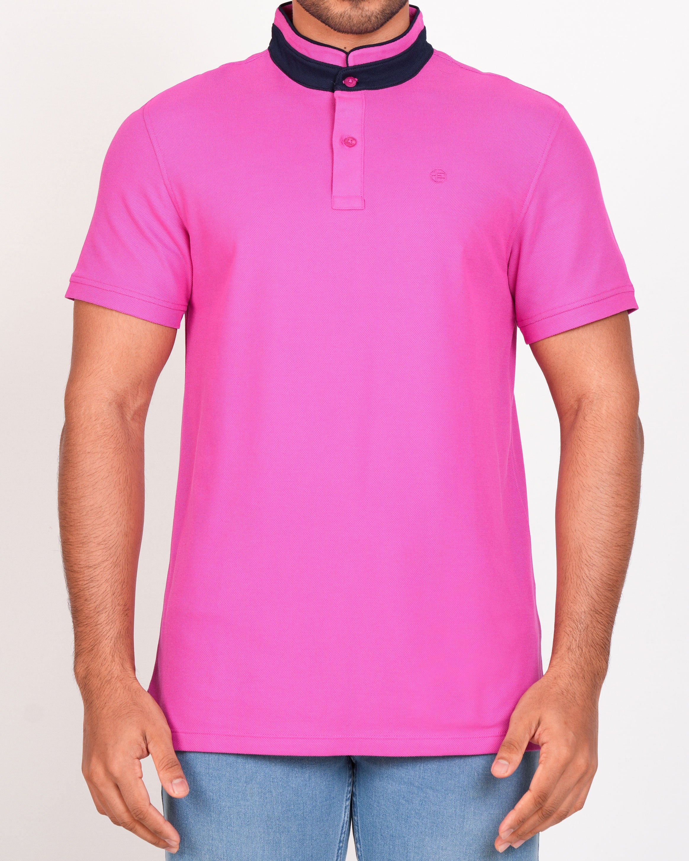 Polo Pique Solid Slim Fit-Geranium