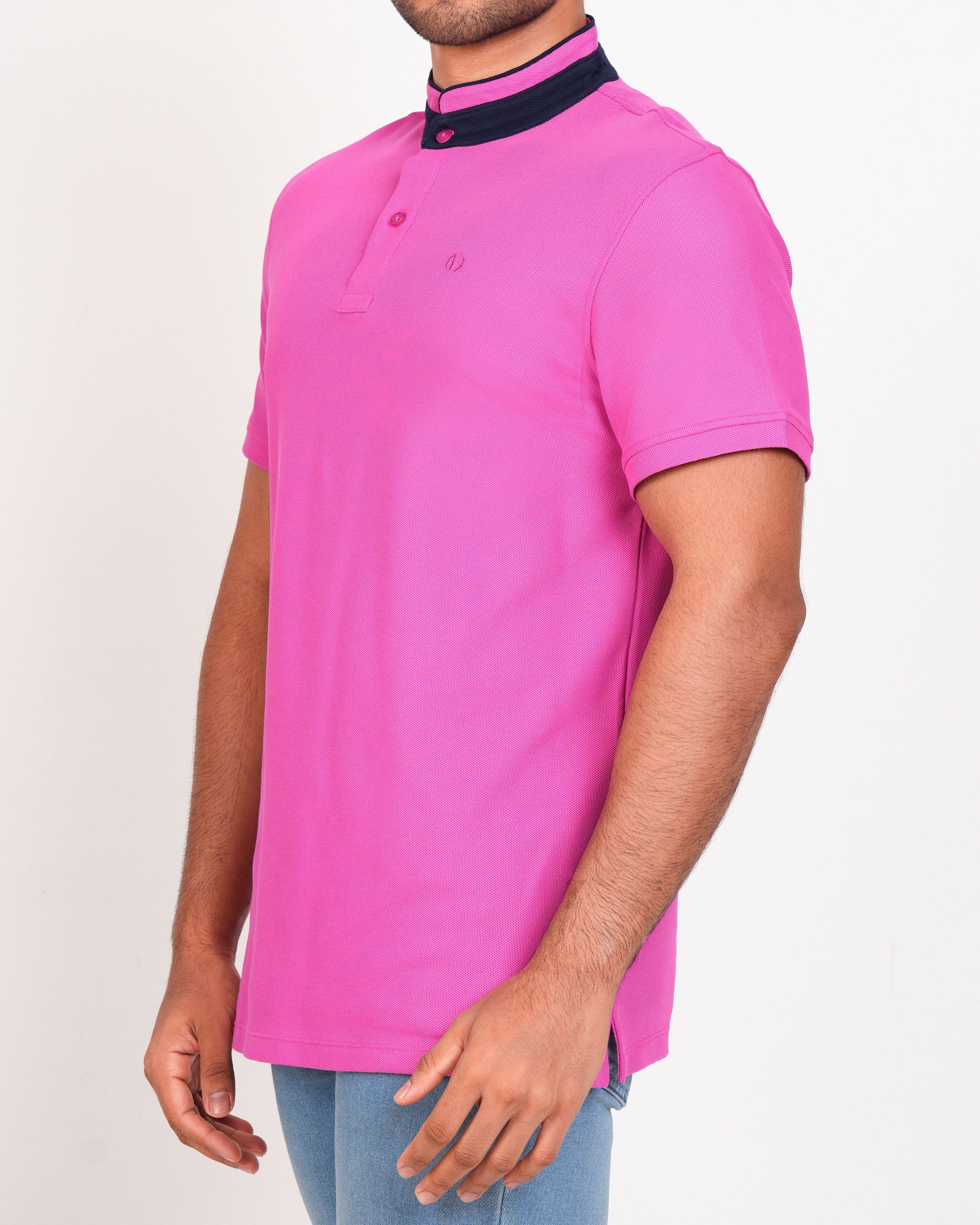 Polo Pique Solid Slim Fit-Geranium