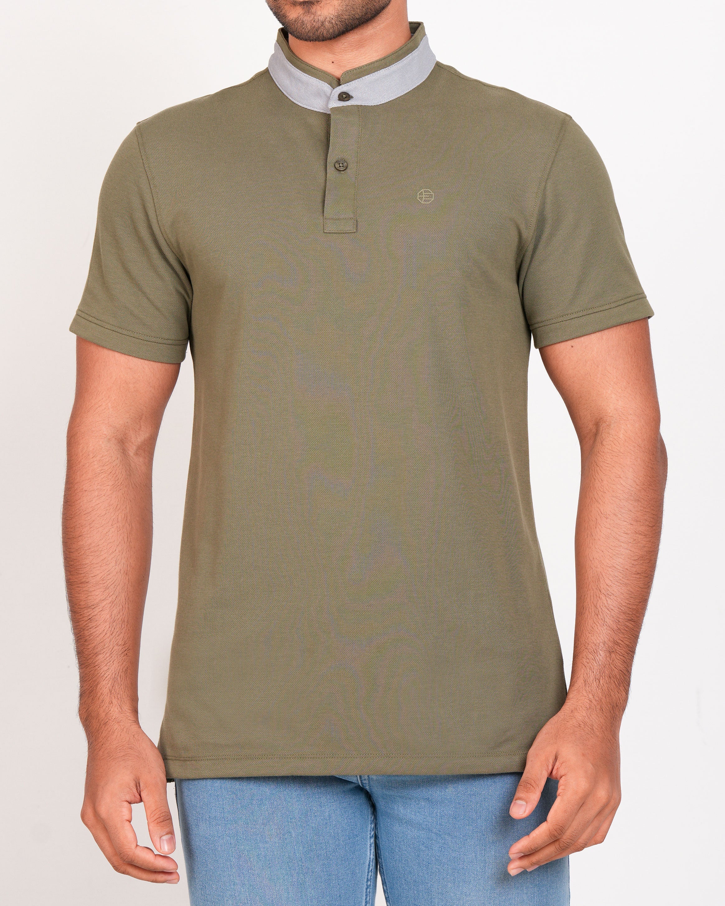 Polo Pique Solid Slim Fit-Forest Night