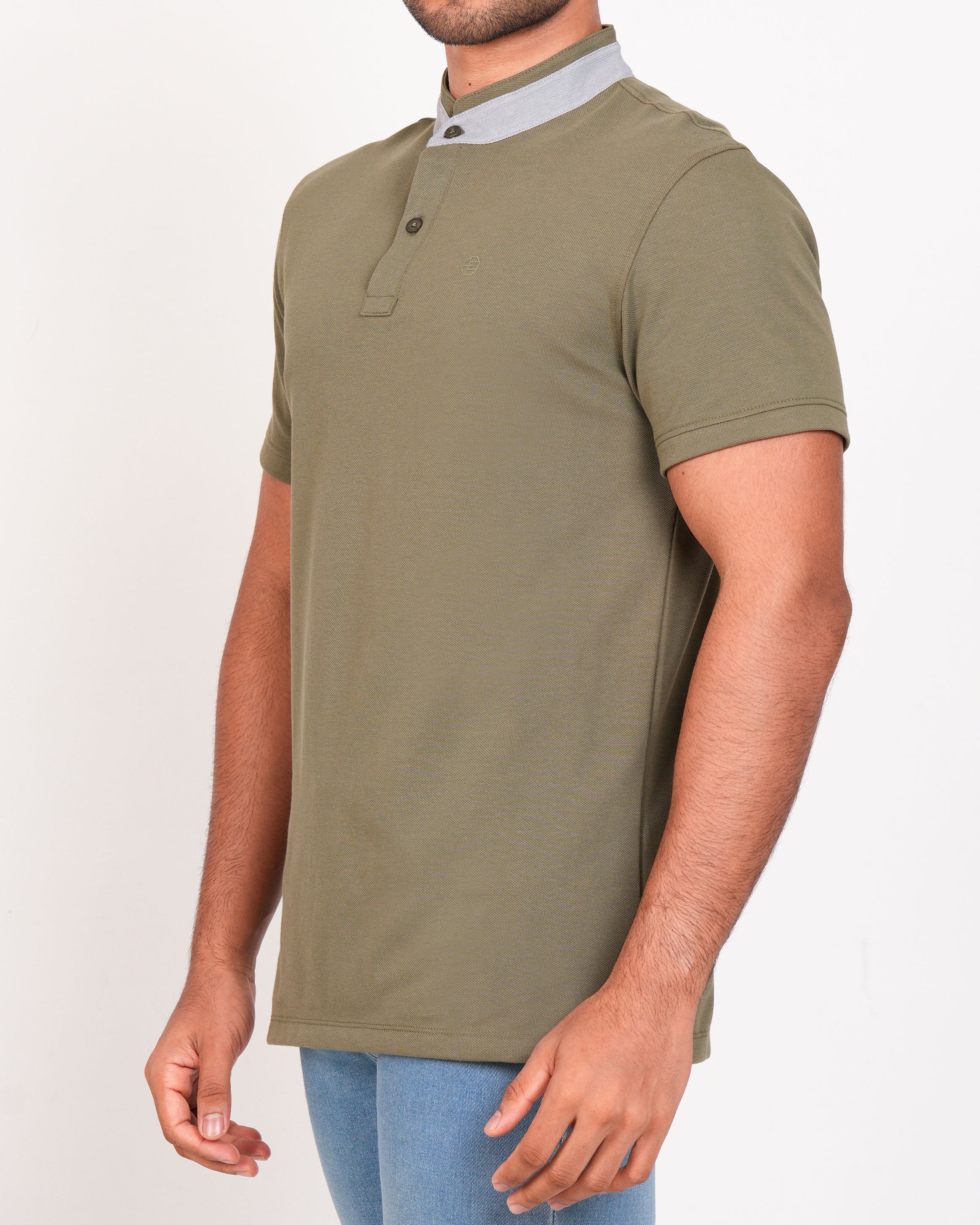 Polo Pique Solid Slim Fit-Forest Night