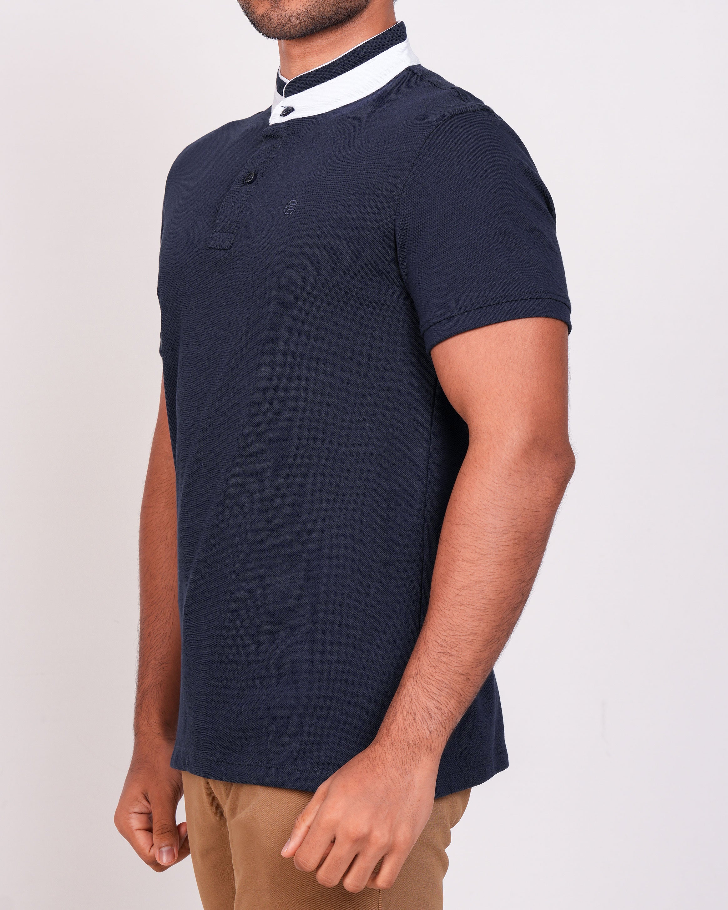 Polo Pique Solid Slim Fit-Spectrum Blue