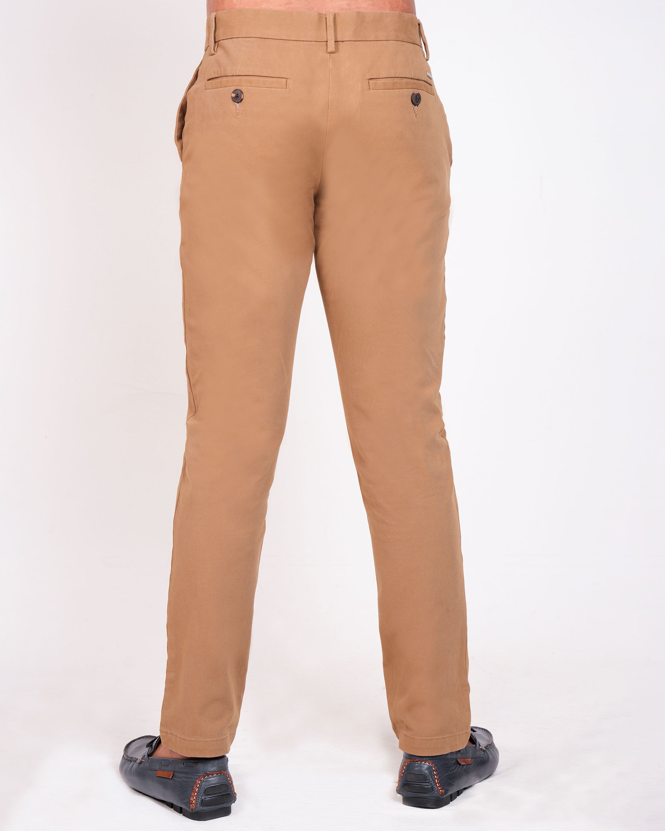 Emerald Chino Z Plain Slim Fit-Brownie Brown