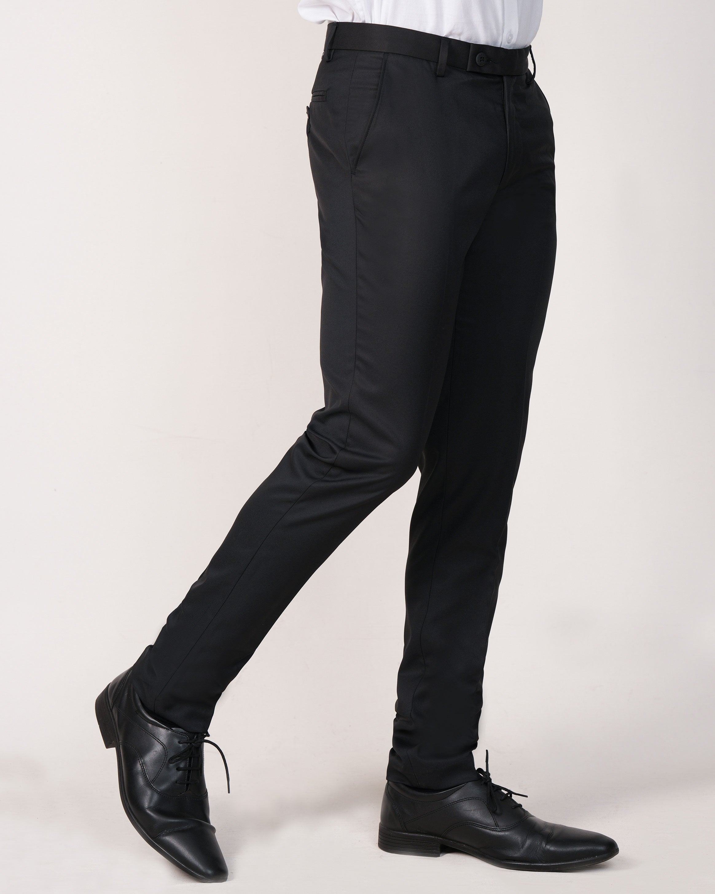 Mansak Trouser Plain Slim Fit-Black