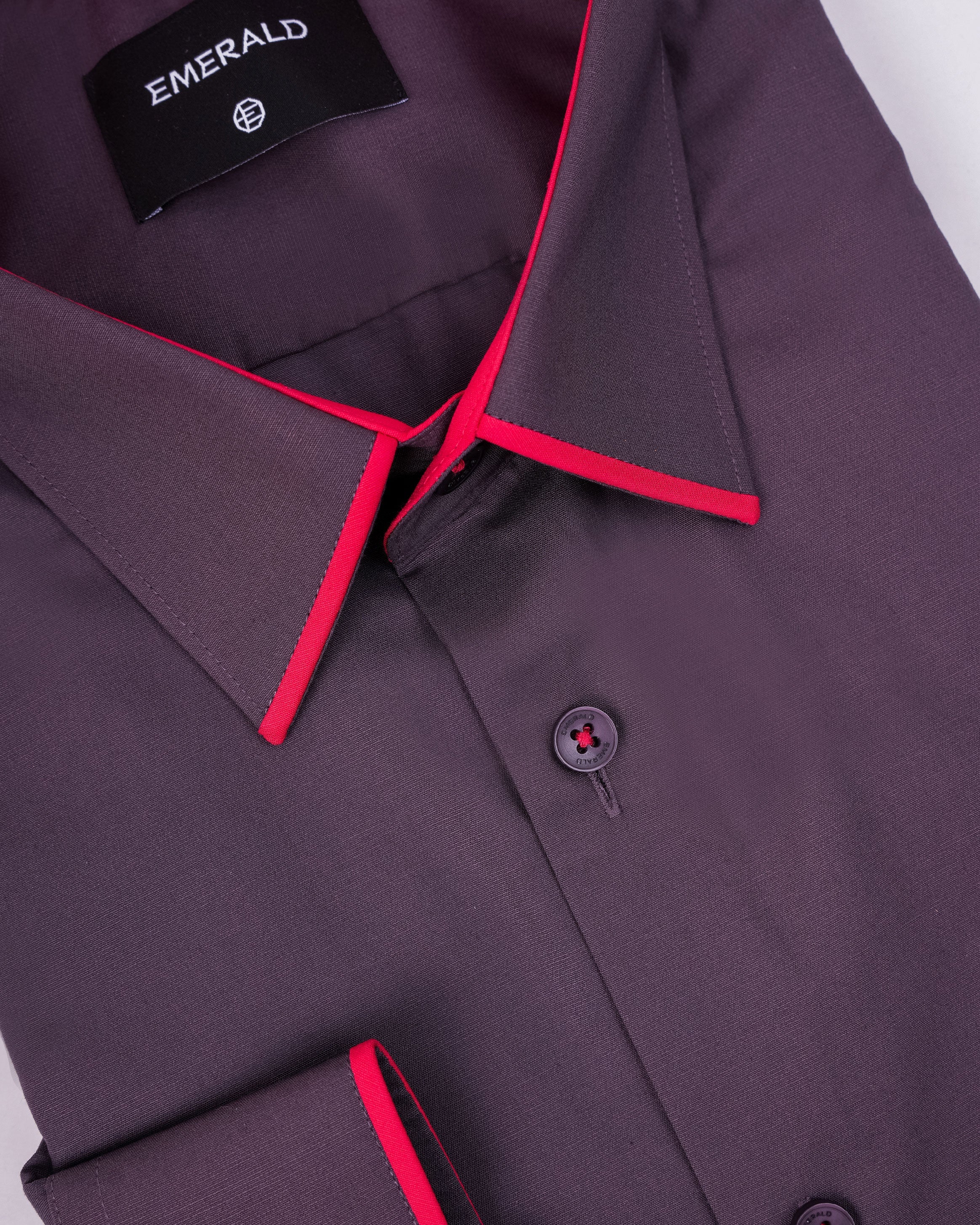 Emerald Evening Plain Slim Fit - Brown Port