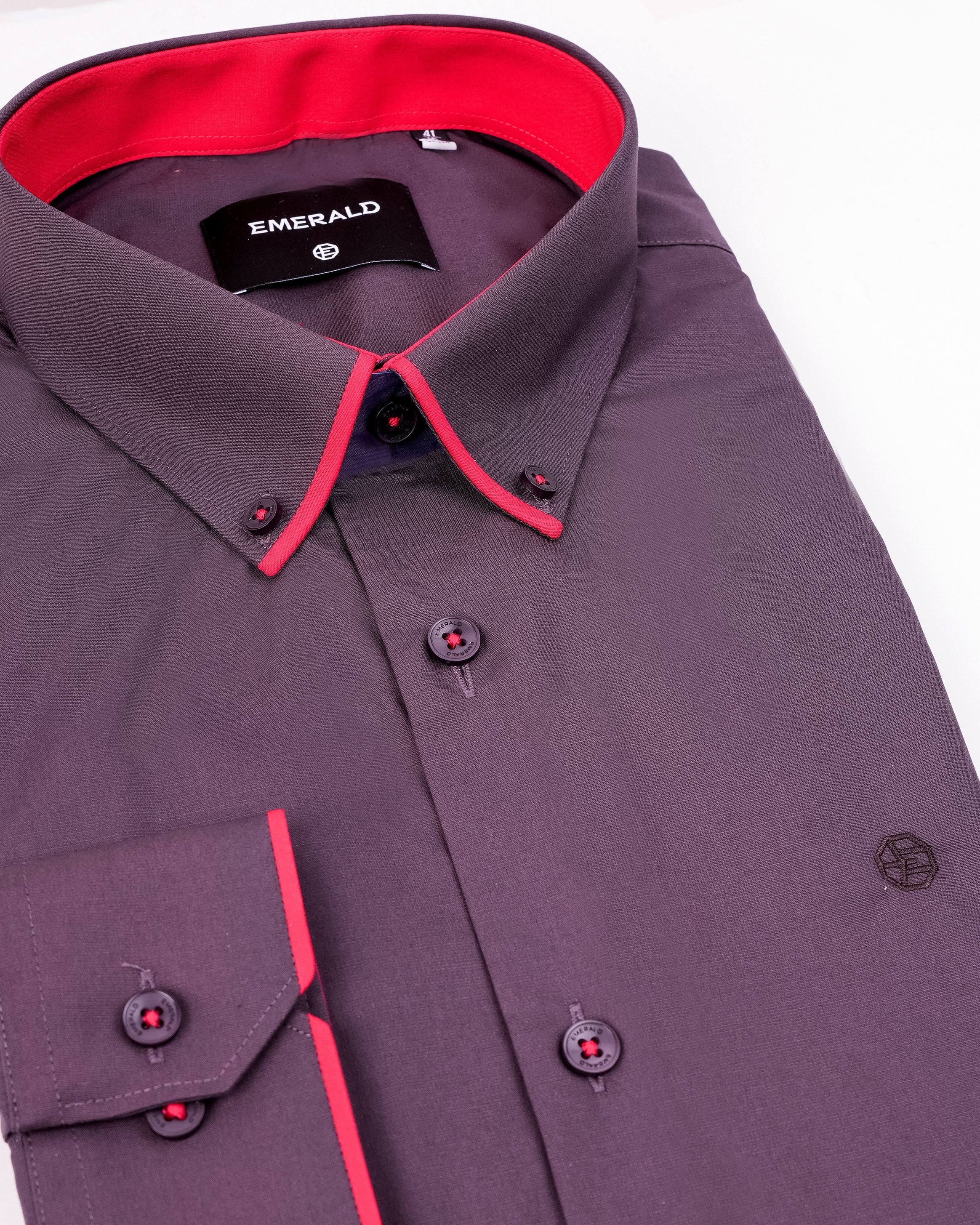 Emerald Evening Plain Slim Fit - Brown Port