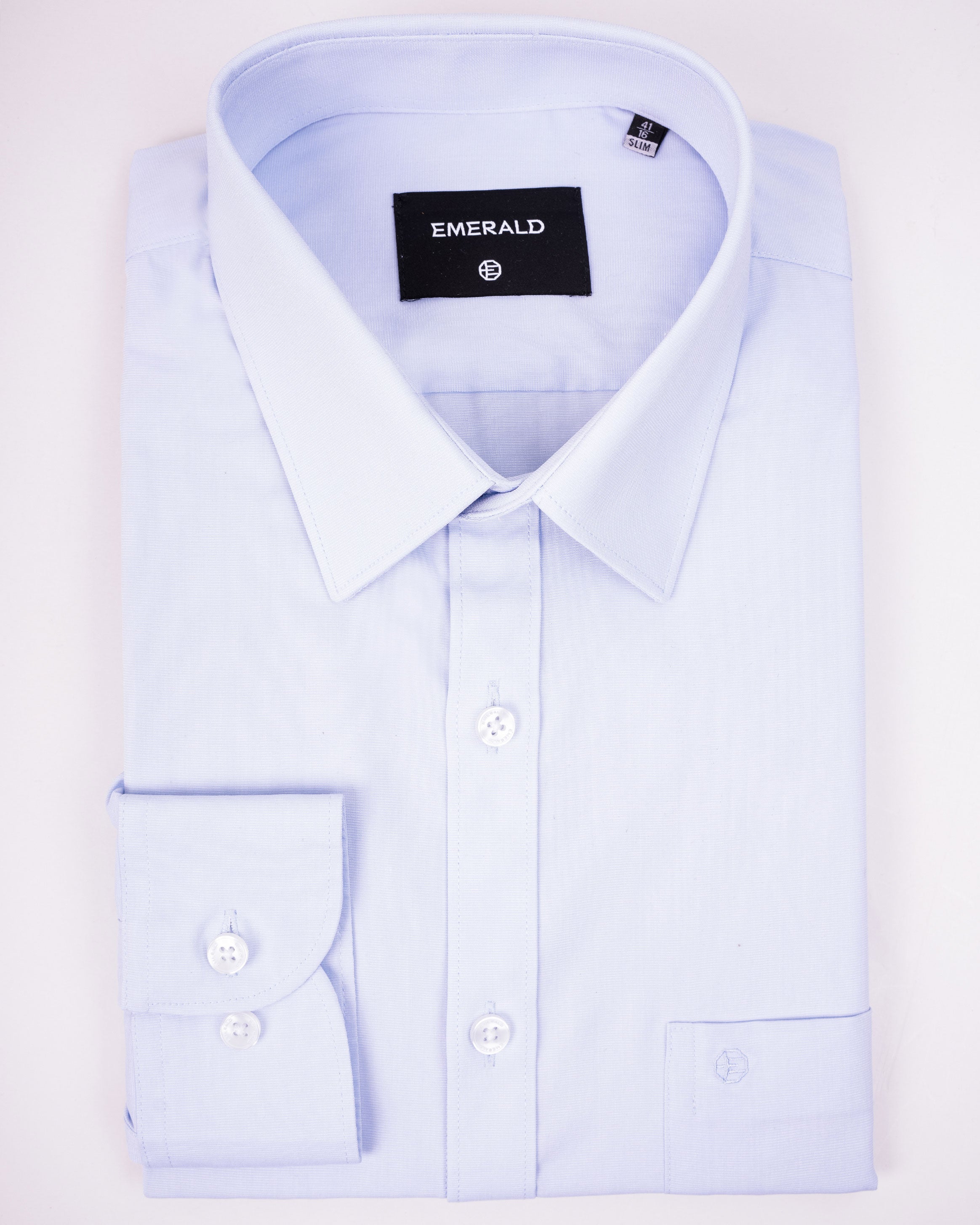 Emerald Formal Dobby Slim Fit - Cashmere Blue