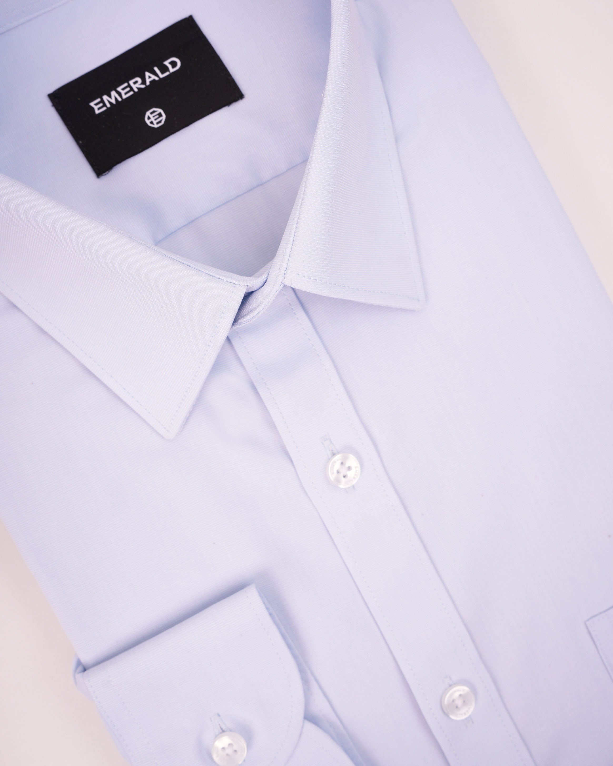 Emerald Formal Dobby Slim Fit - Cashmere Blue