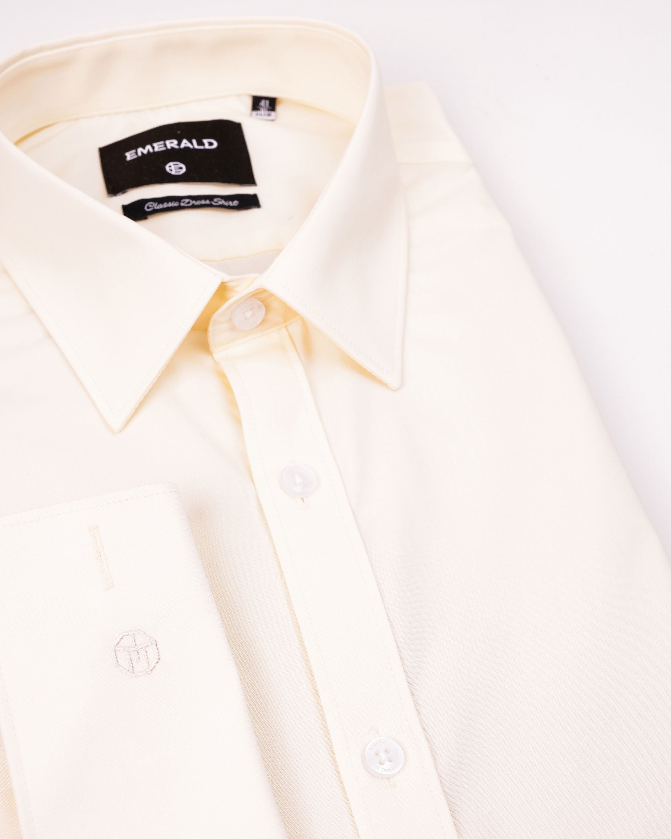 Emerald Formal Plain Slim Fit - Yellow Custard