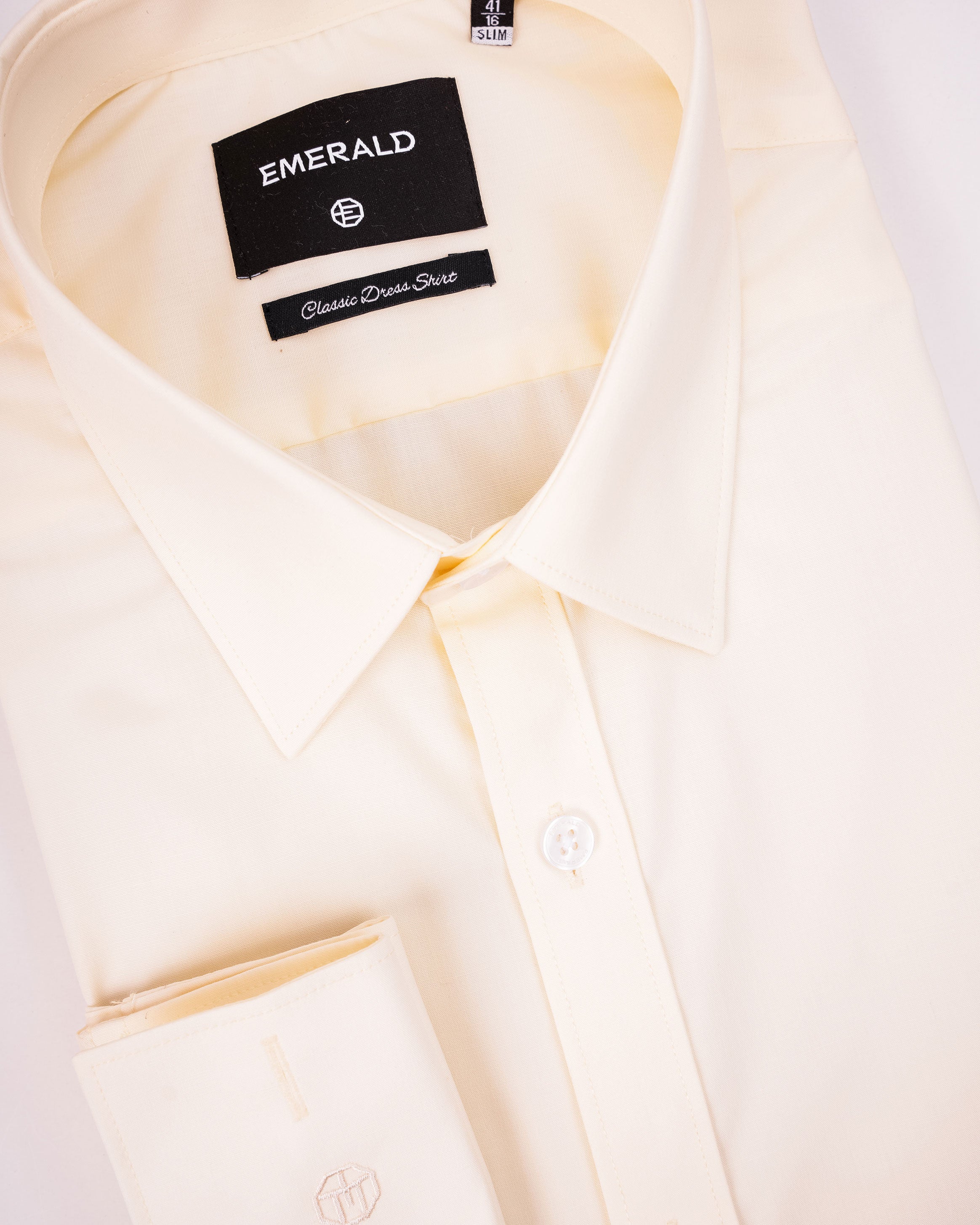 Emerald Formal Plain Slim Fit - Yellow Custard