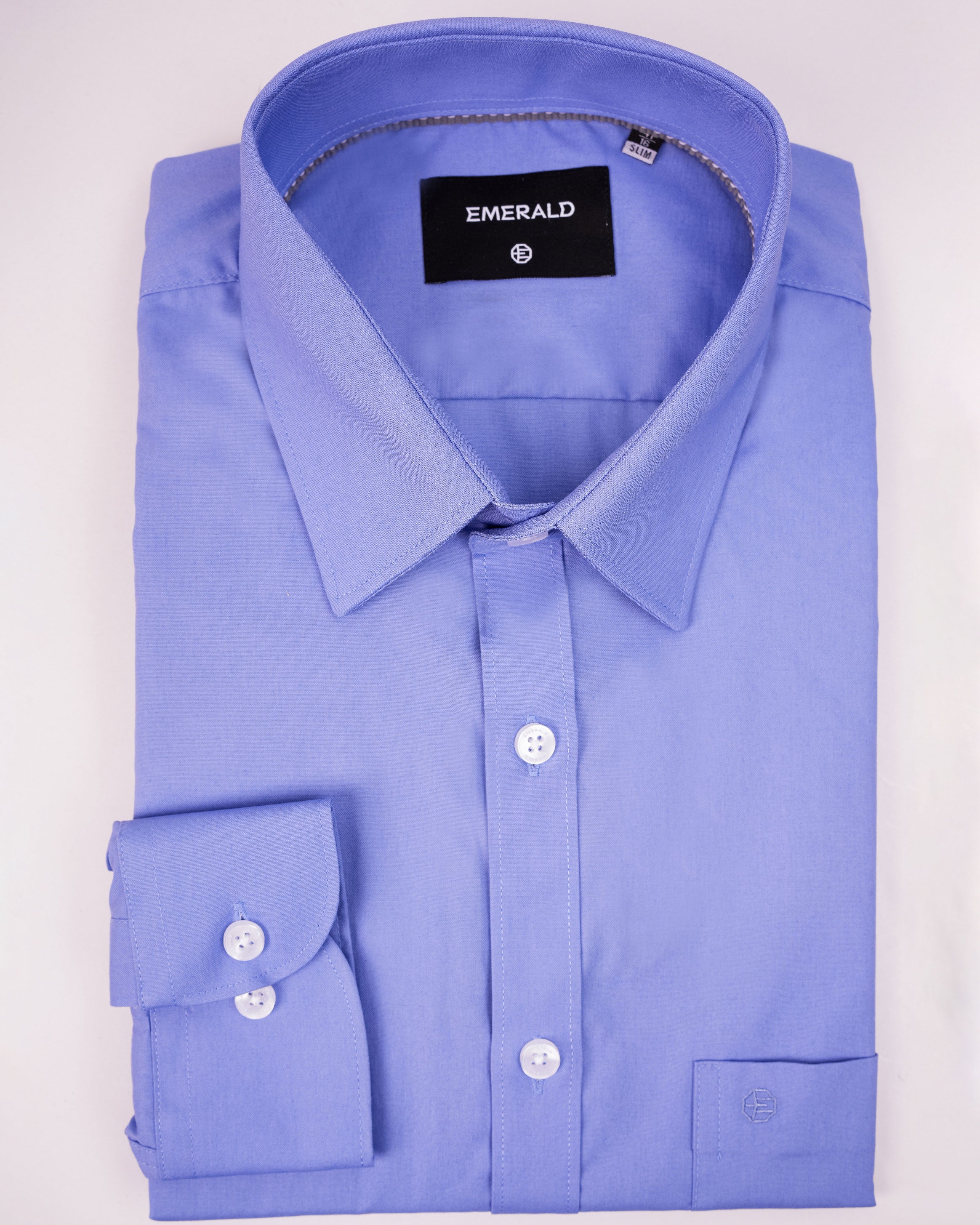 Emerald Formal Plain Slim Fit - Baby Blue