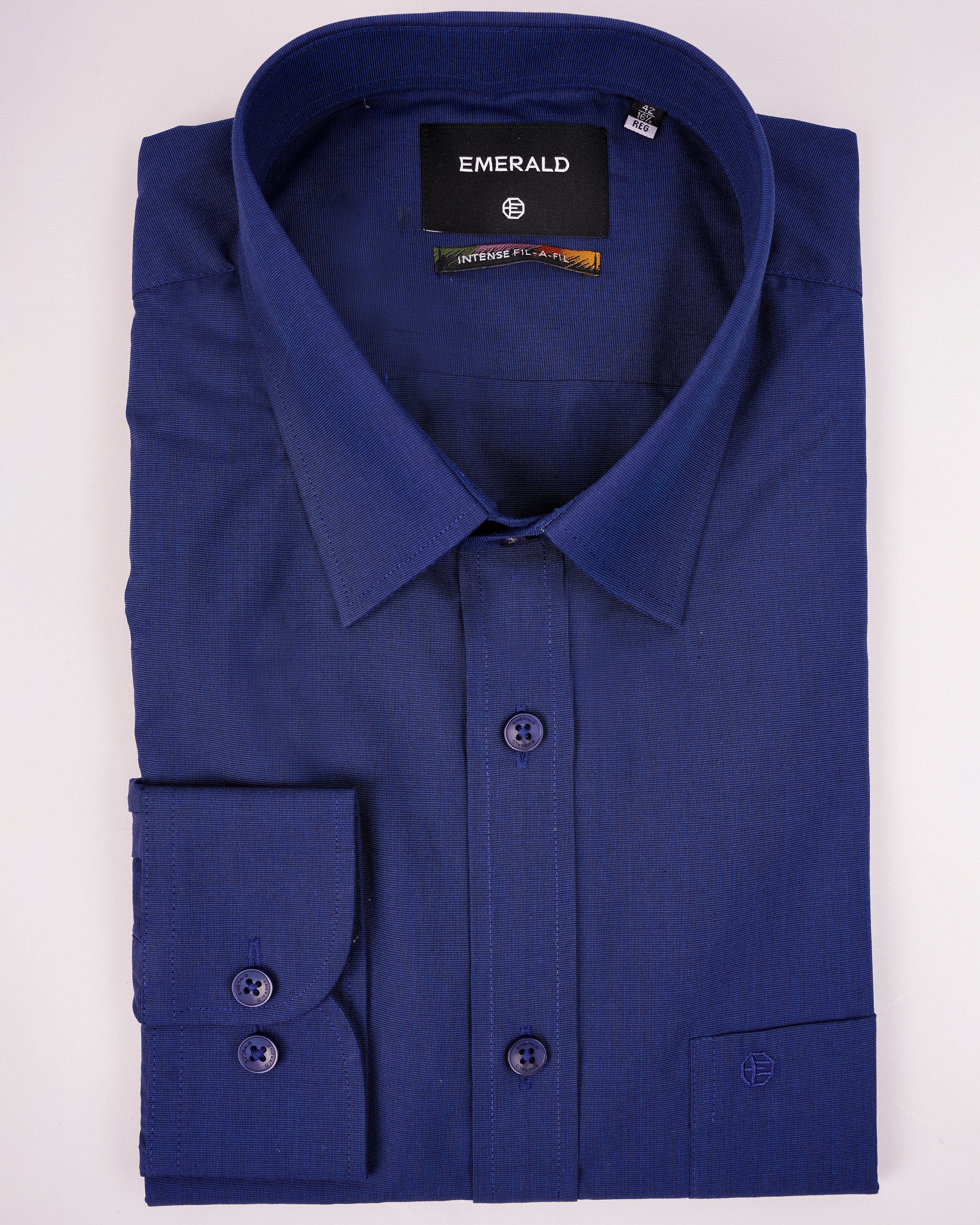 Emerald Formal Fil-A-Fil Regular Fit - Orion Blue