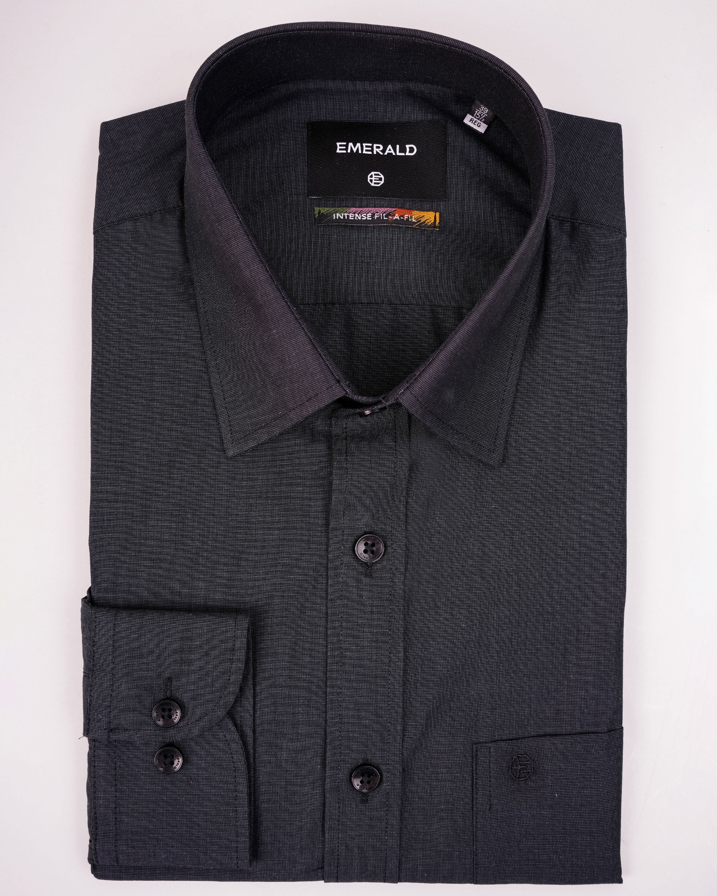 Emerald Formal Fil-A-Fil Regular Fit - Black