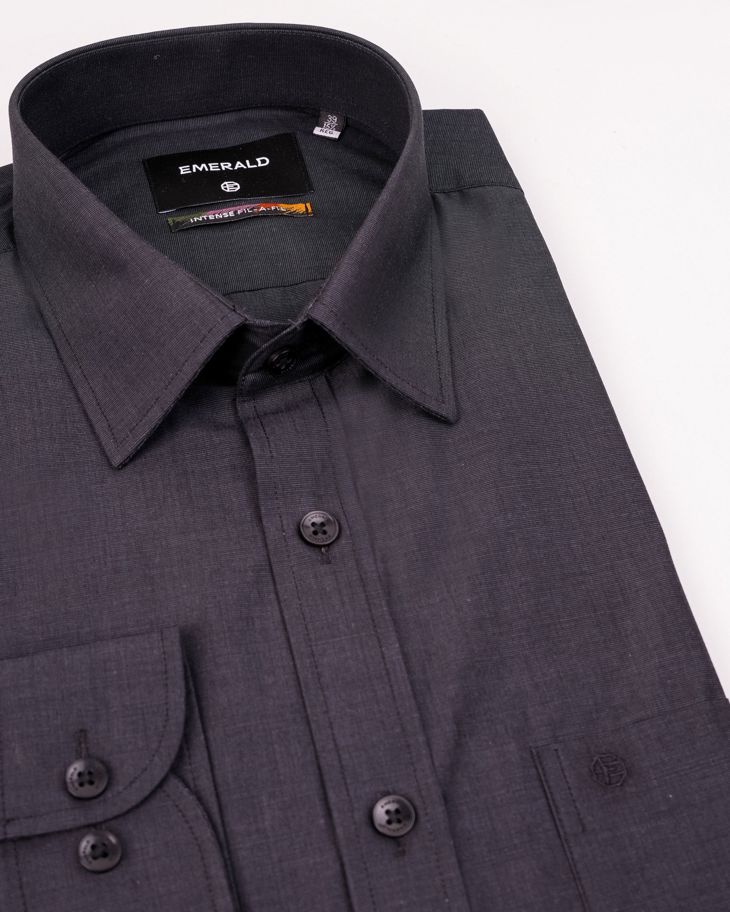 Emerald Formal Fil-A-Fil Regular Fit - Black