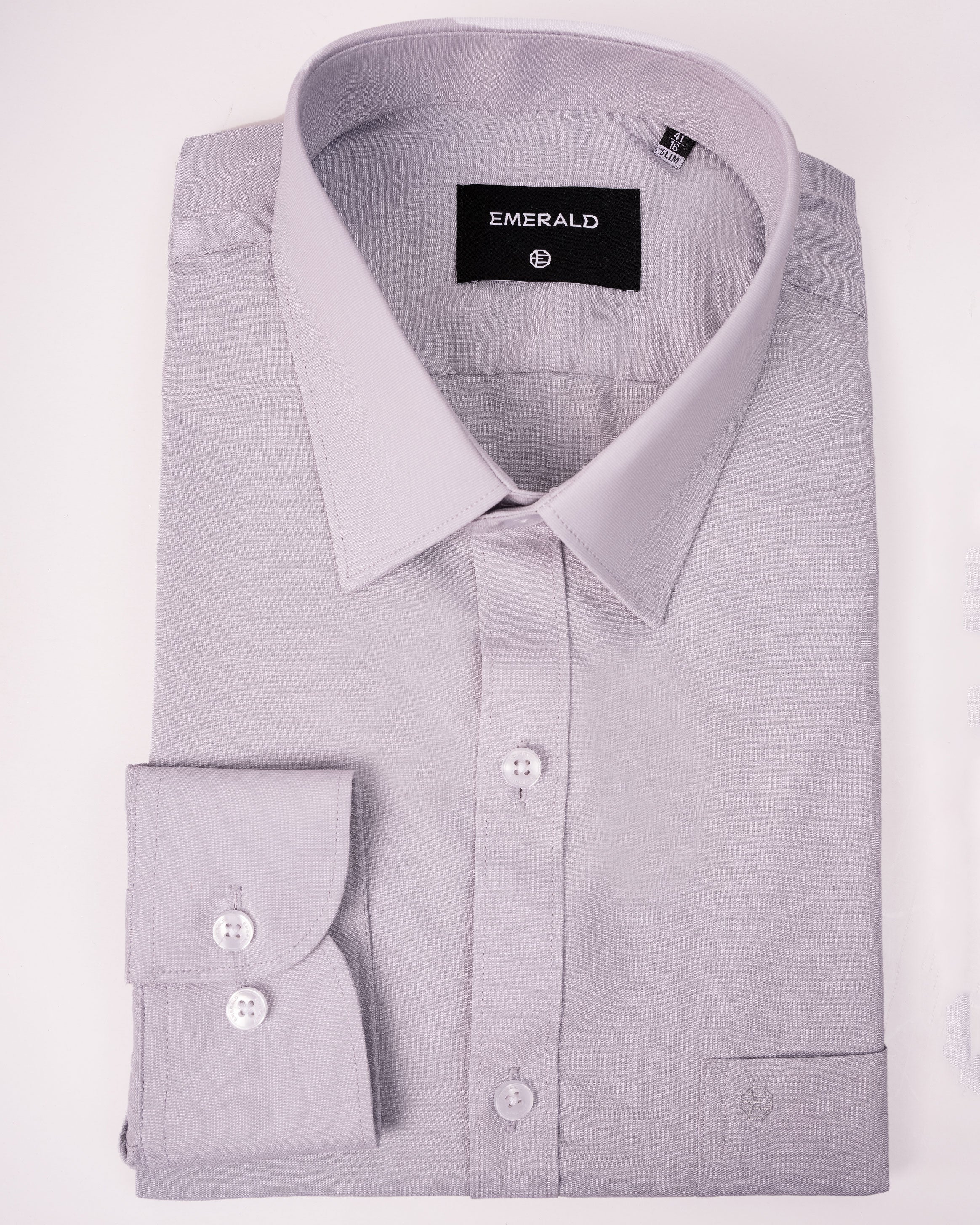 Emerald Formal Dobby Slim Fit - Cloud Burst