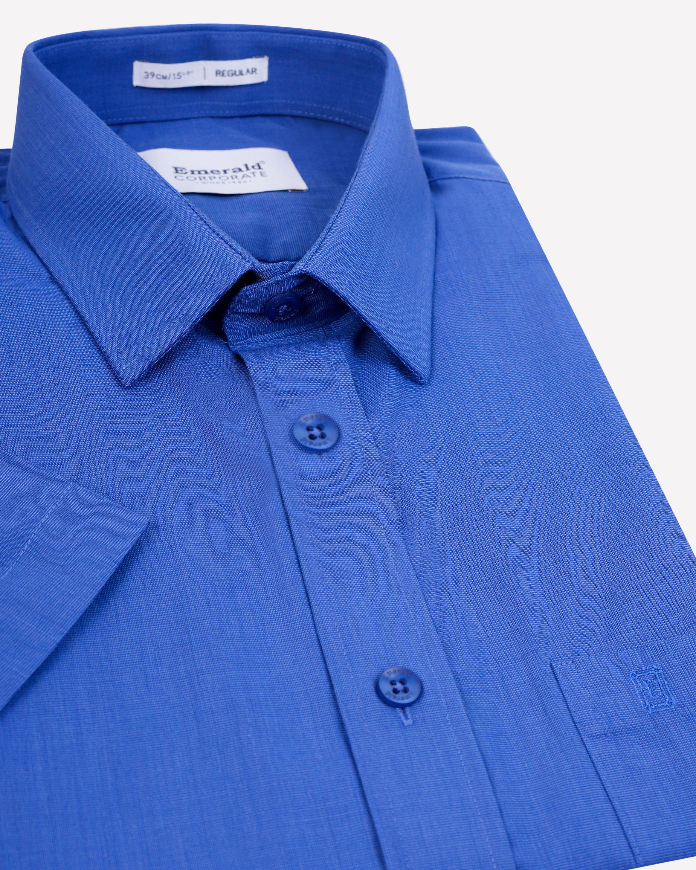 Emerald Corporate Fil A Fil Regular Fit-Vista Blue