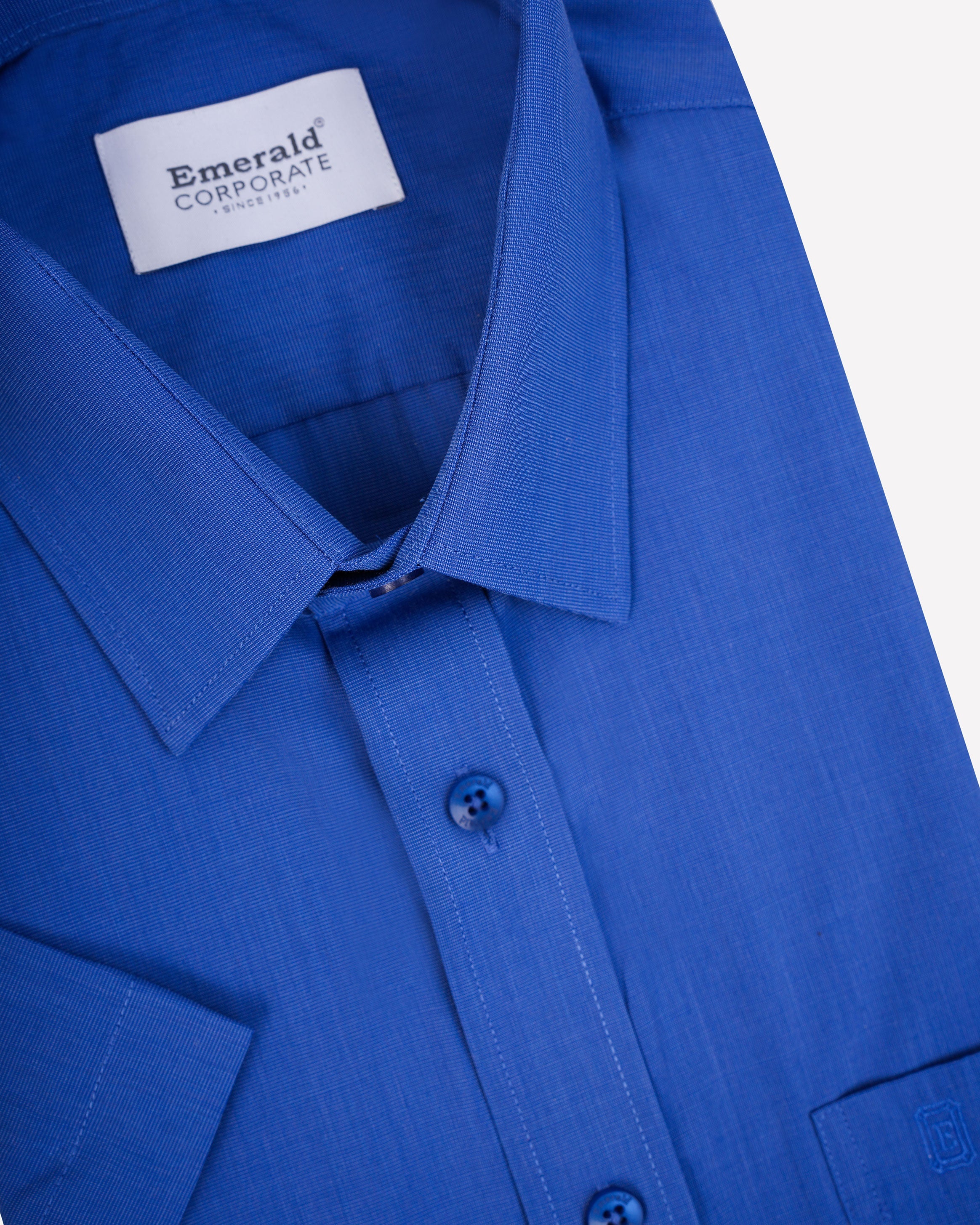 Emerald Corporate Fil A Fil Regular Fit-Vista Blue