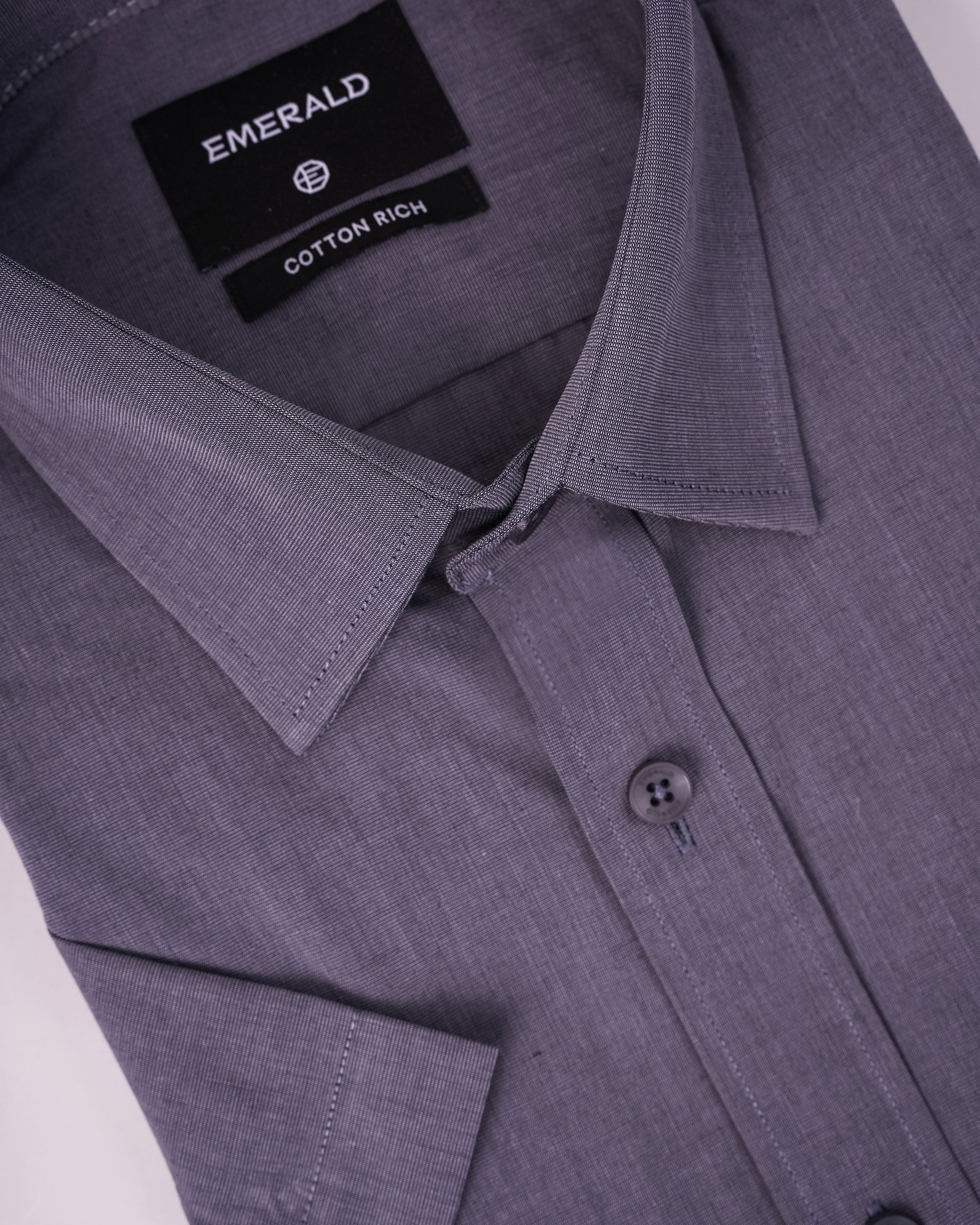 Emerald Corporate Fil-A-Fil Regular Fit - Ash