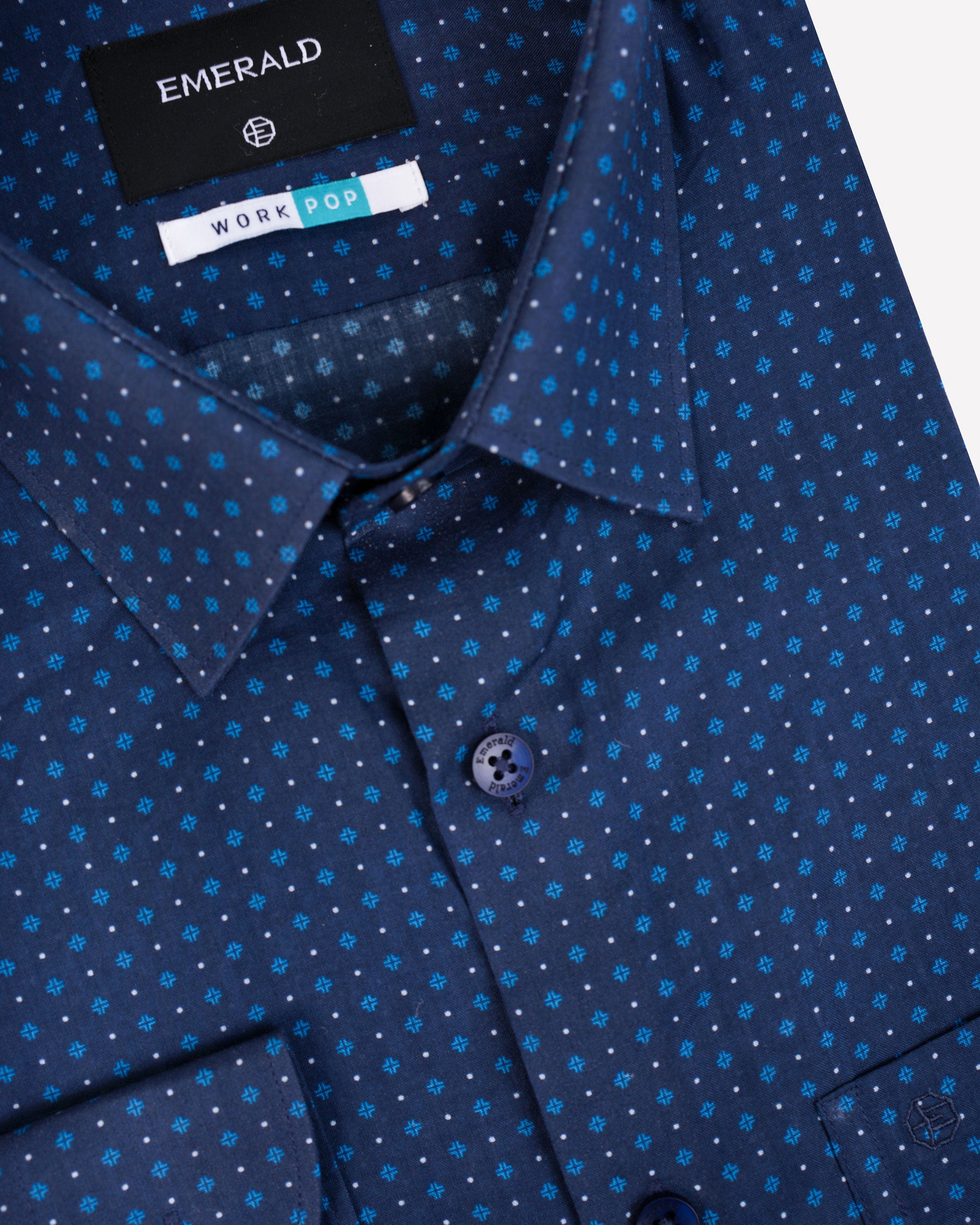 Emerald Formal Printed Slim Fit-Twilight